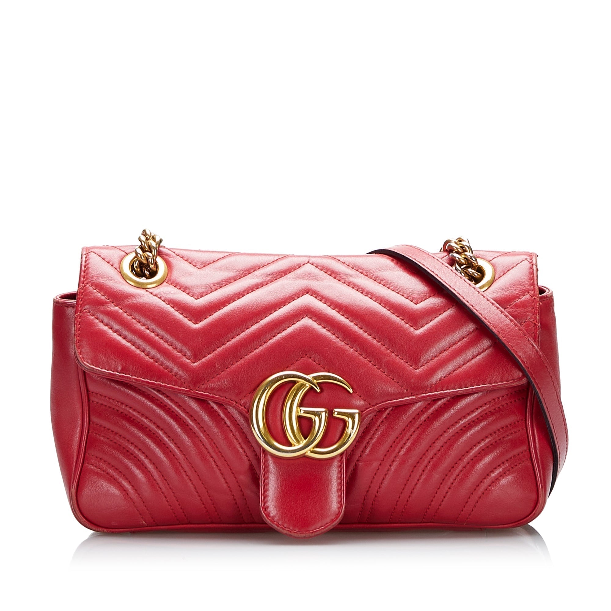 Gucci GG Marmont Matelasse Shoulder Bag Women redTopHandle Bags