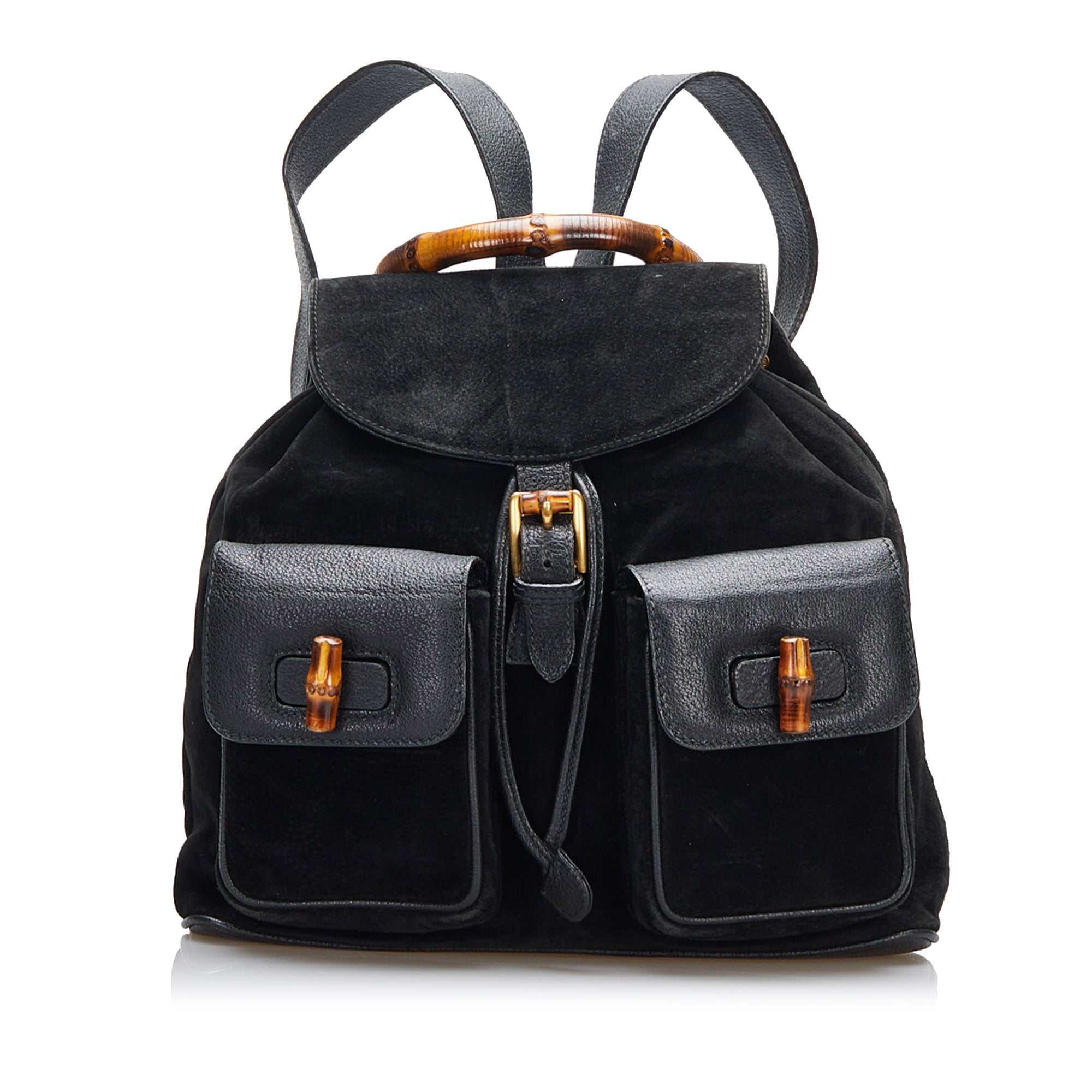 Gucci Bamboo Suede Backpack