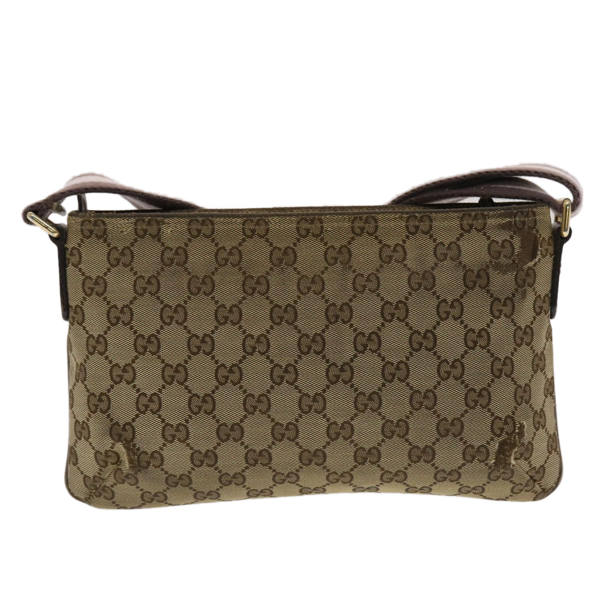 GUCCI GG Canvas Sherry Line Shoulder Bag Beige Pink 49065