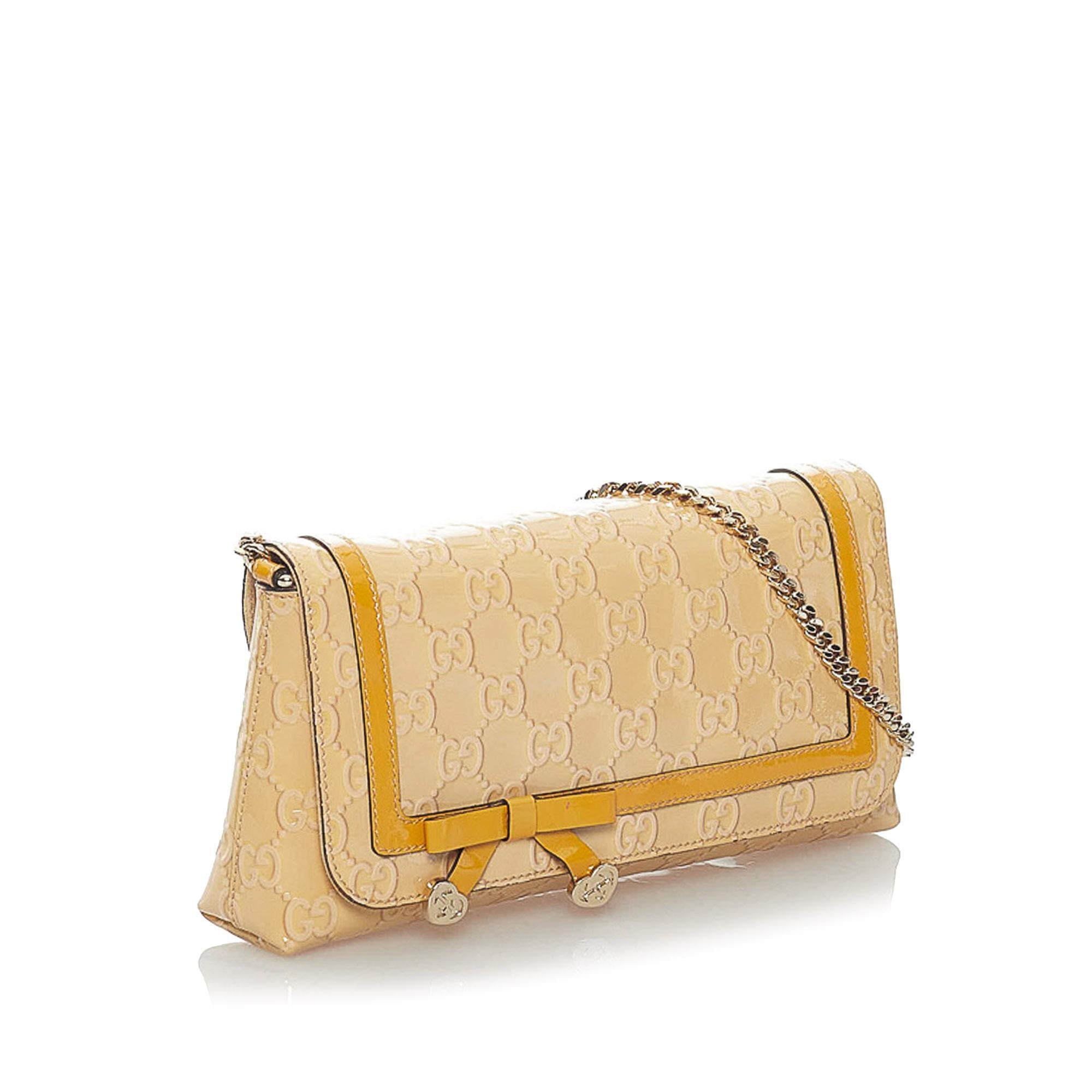 Gucci Guccissima Patent Leather Mayfair Shoulder Bag SHG33533