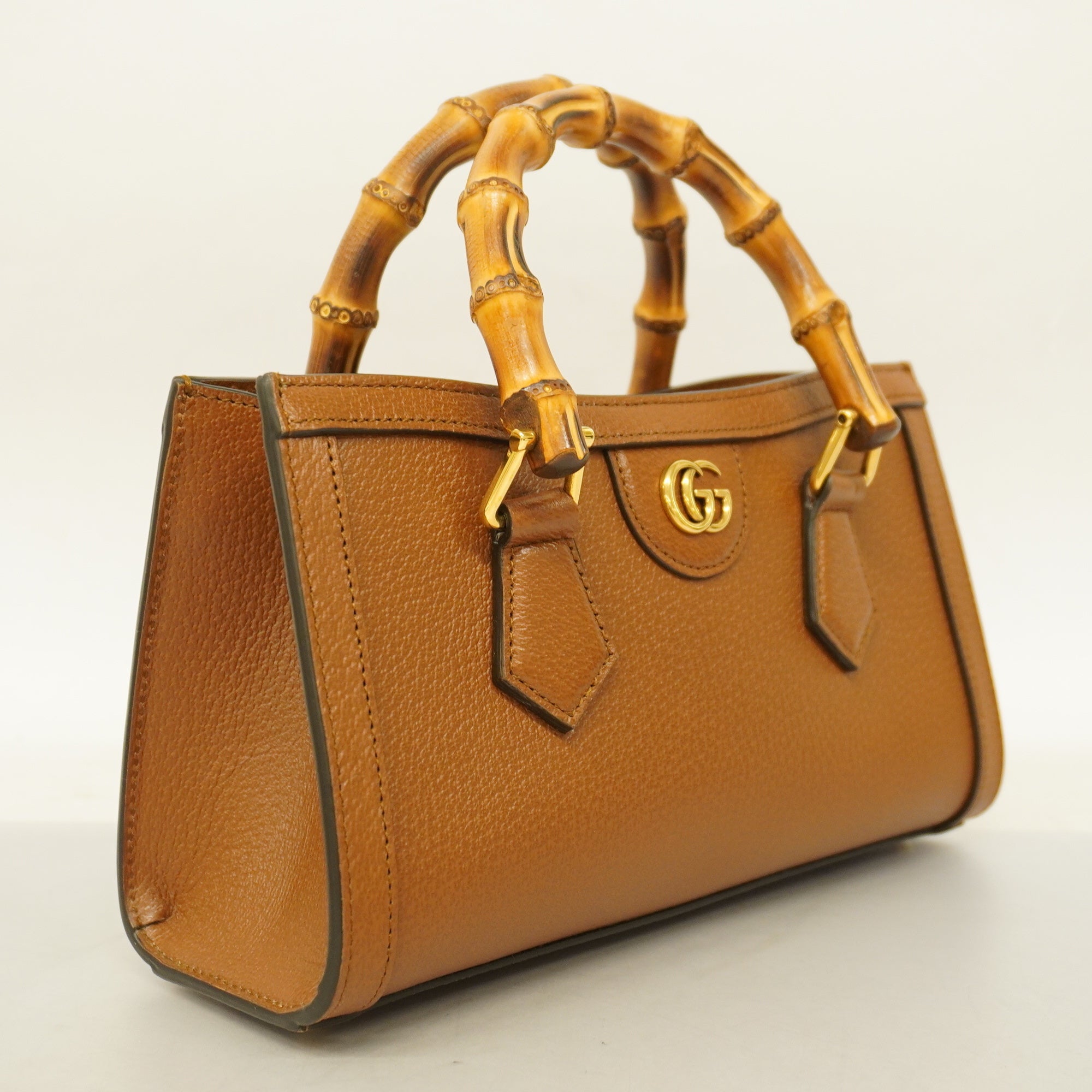 GUCCI Bamboo 2way Bag Diana 735153 Women's Handbag,Shoulder Bag Brown