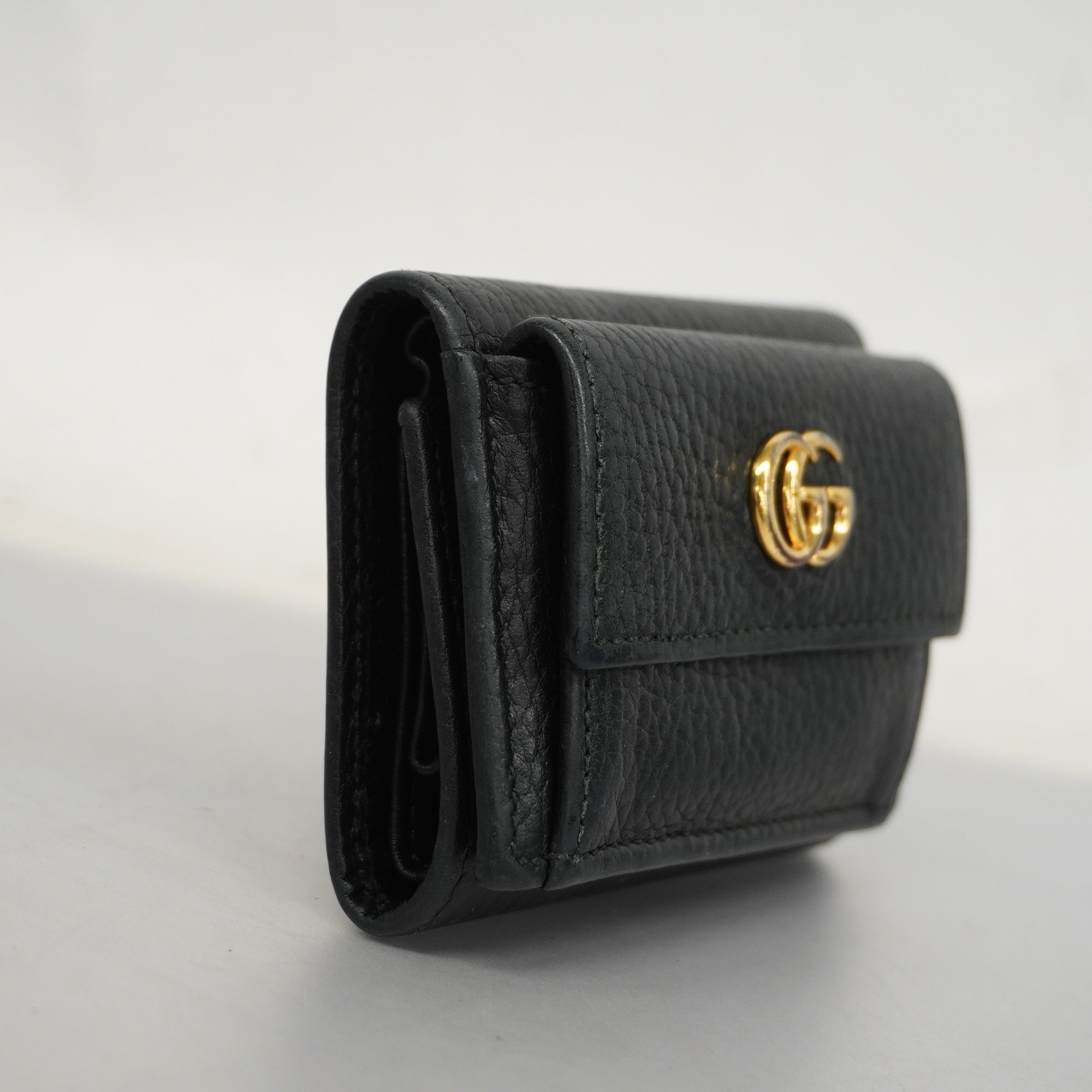 GUCCI GG Marmont Gold Hardware 523277 Women's Leather Wallet [trifold]