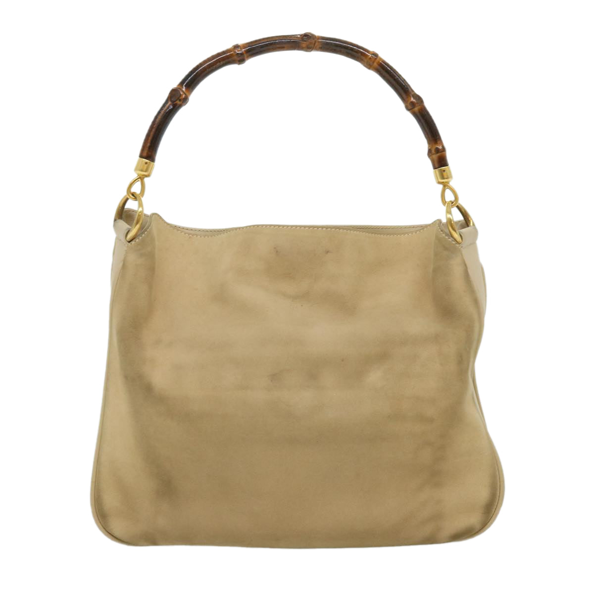 GUCCI Bamboo Hand Bag cotton Beige 00117321638 31581