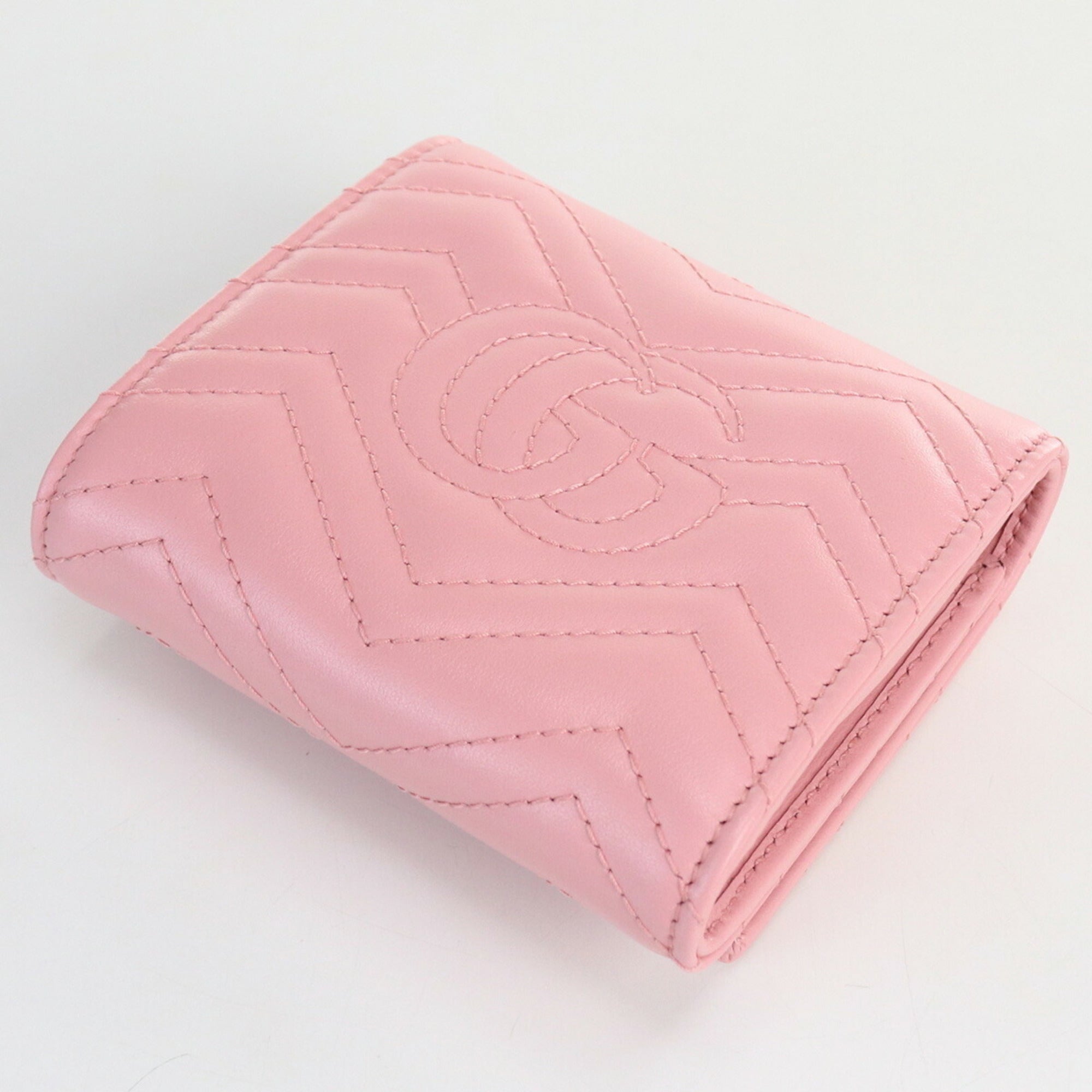 GUCCI Bifold Wallet GG Marmont 598629 Leather Ladies