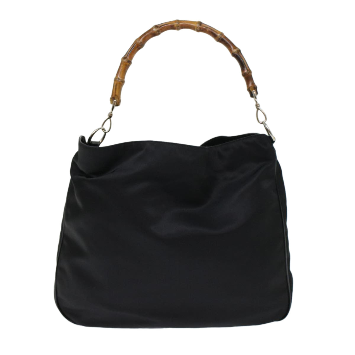 GUCCI Bamboo Shoulder Bag Nylon Black 00119981577 ep826
