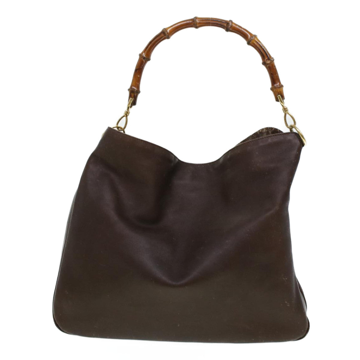 GUCCI Bamboo Shoulder Bag Leather 2way Brown bs6148
