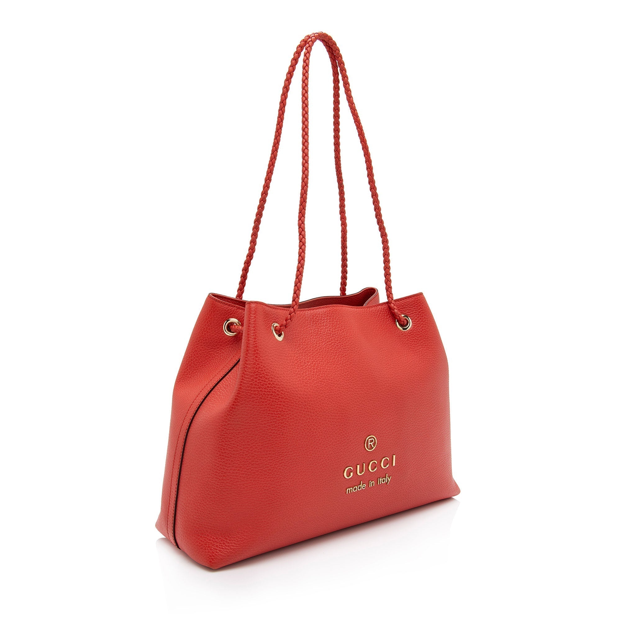 Gucci Calfskin Braided Handle Large Gifford Tote SHFrOnRqC
