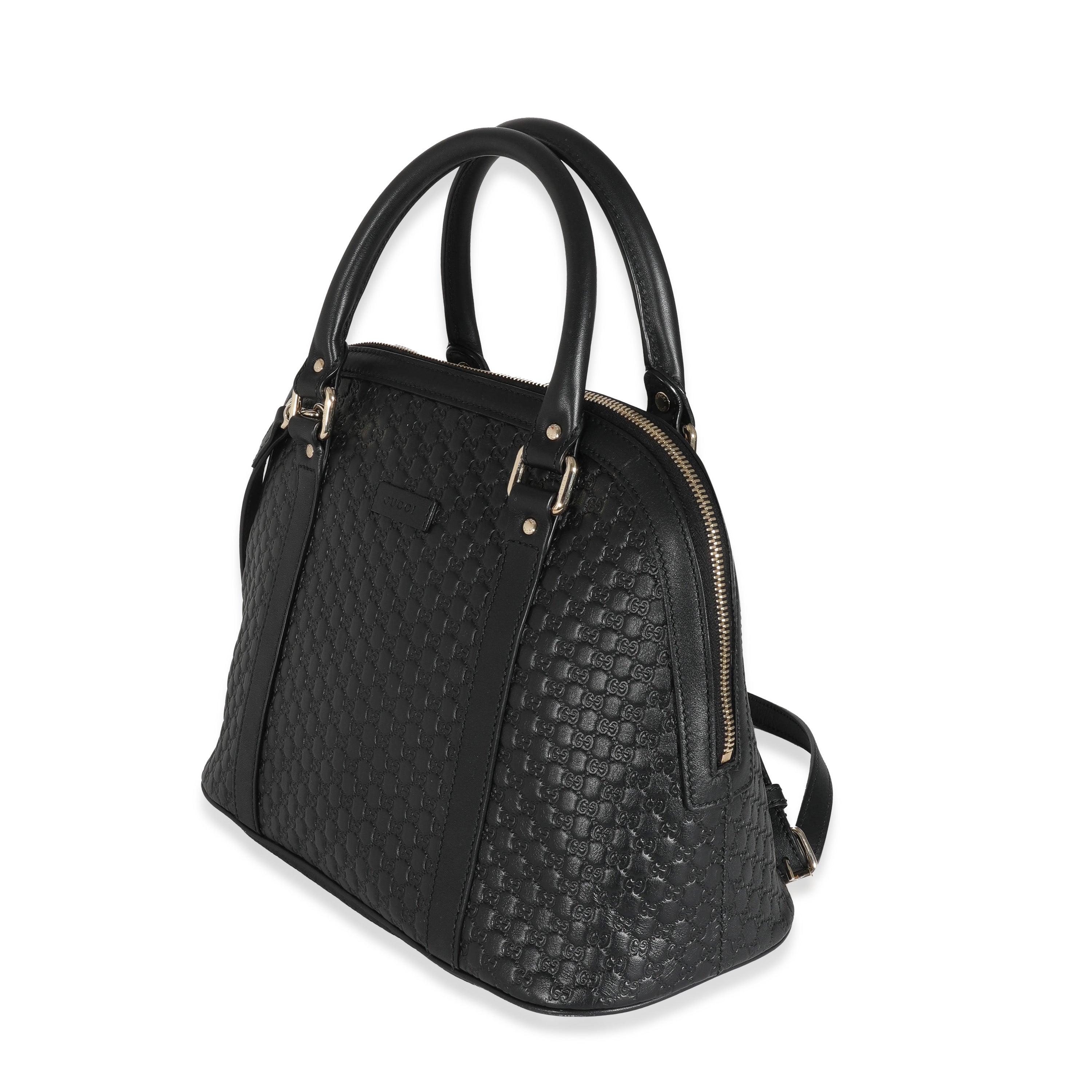 Gucci Black Microguccissima Medium Dome Satchel