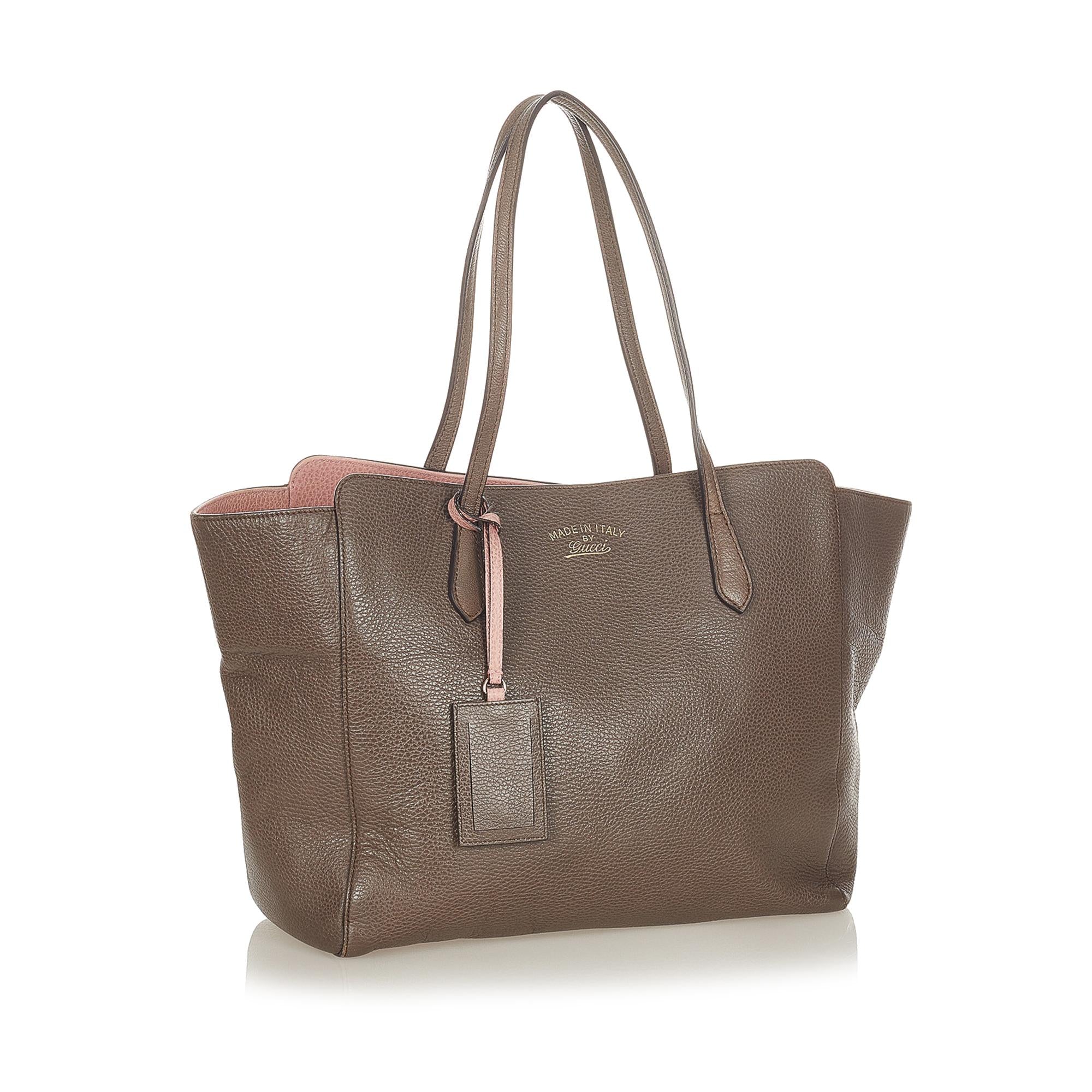 Gucci Swing Leather Tote Bag SHGZneLnc