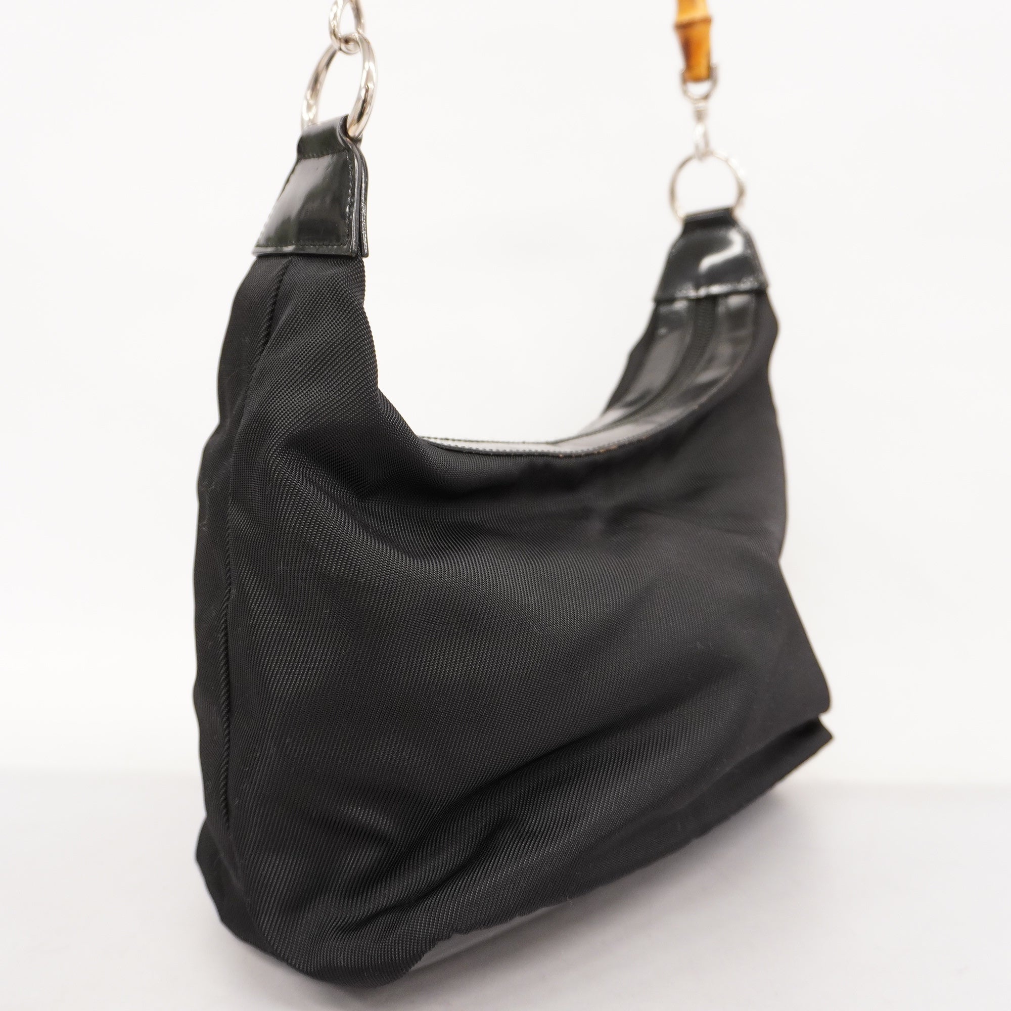 GUCCI Bamboo Handbag 000 0531 Women's Nylon Black