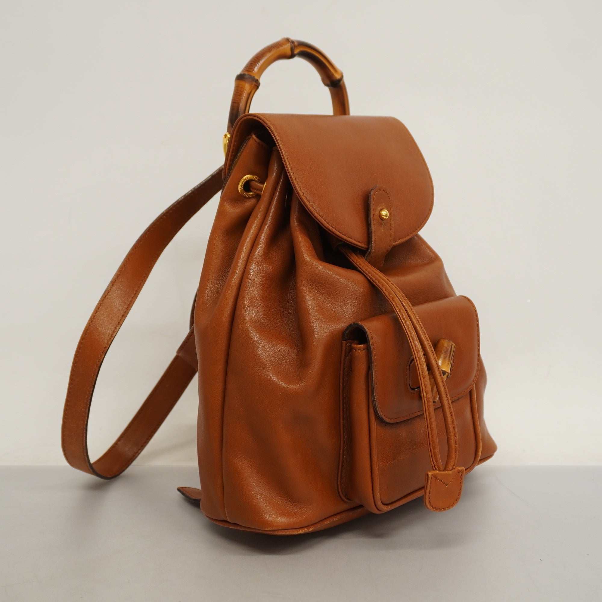 GUCCI Bamboo Rucksack 003 1705 0030 Women's Leather Backpack Brown