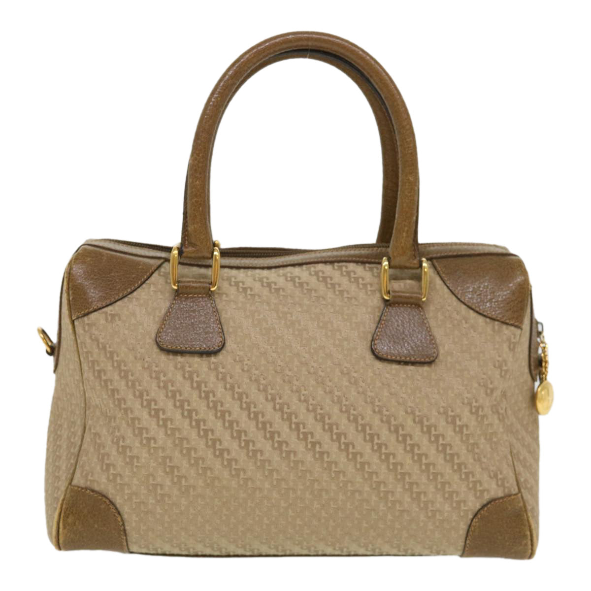 GUCCI Hand Bag Canvas 2way Beige 38861