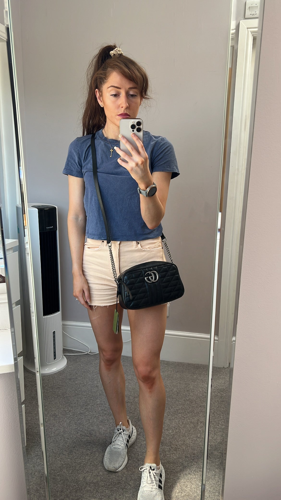 Gucci Aria GG Blue Marmont Small Shoulder Bag RRP 1250