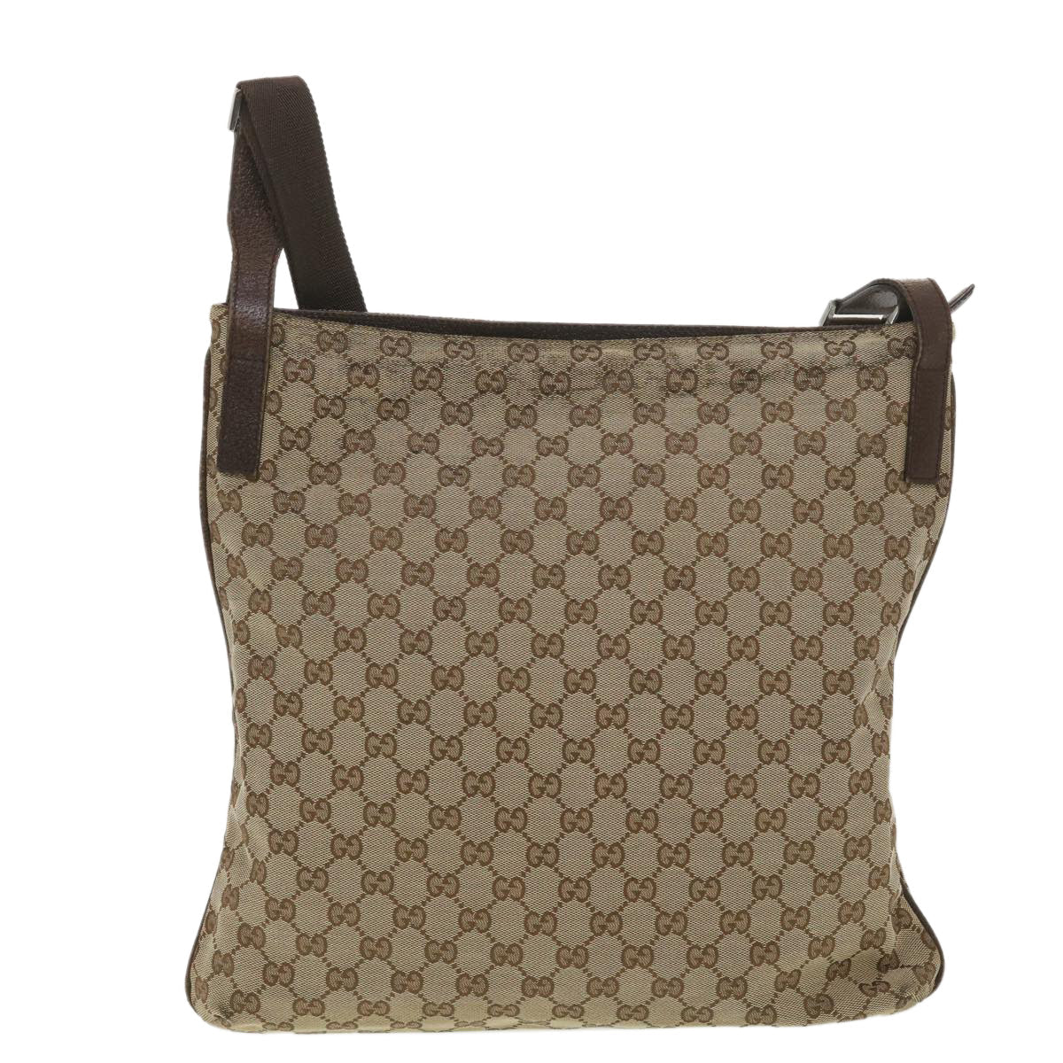 GUCCI GG Canvas Shoulder Bag Beige 122791 38436