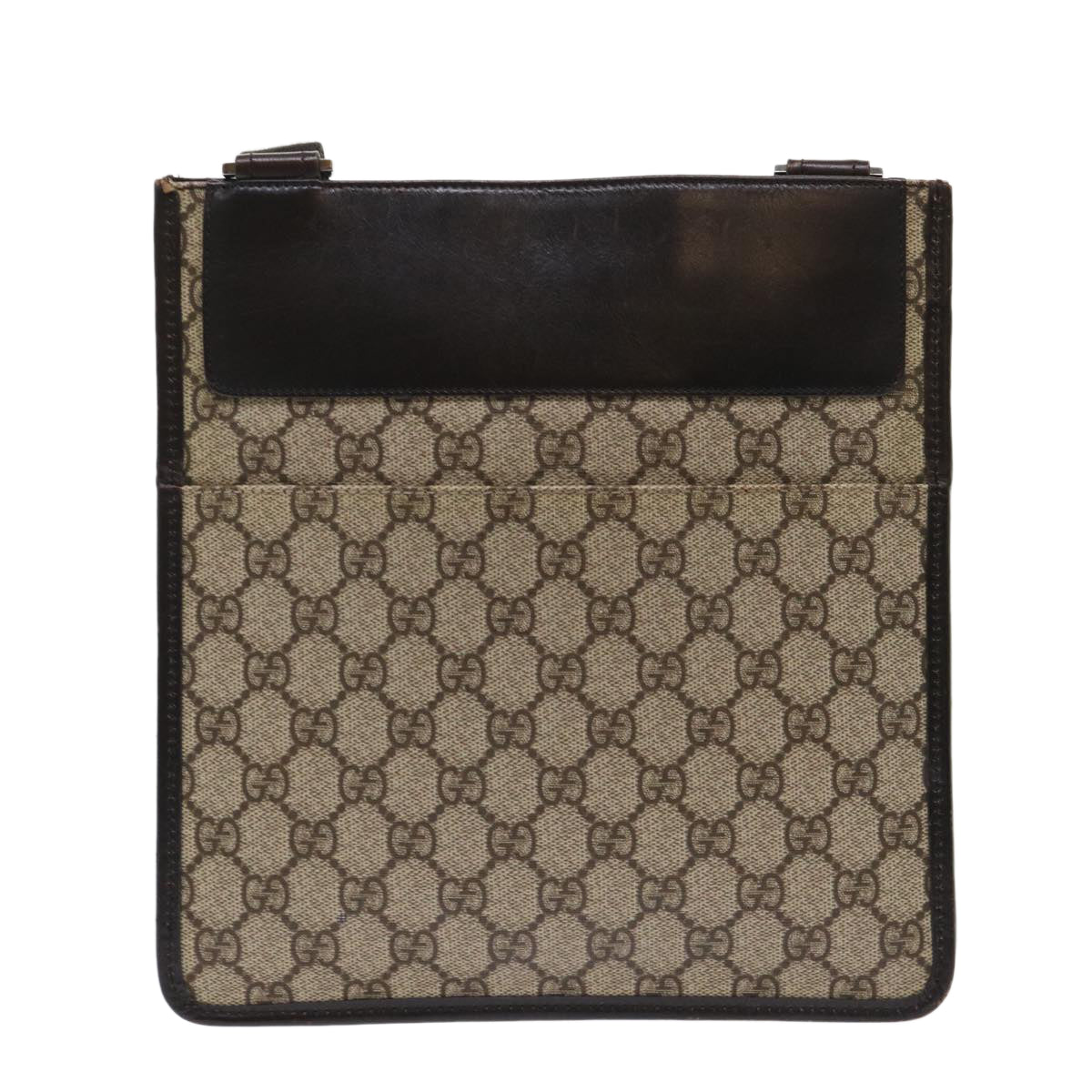 GUCCI GG Canvas Shoulder Bag PVC Leather Beige 27639 yk7766