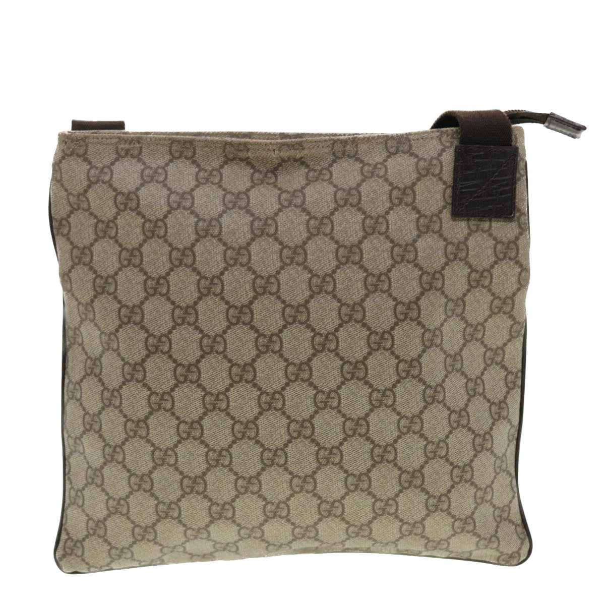 GUCCI GG Canvas Shoulder Bag PVC Leather Beige 141626 ti1052