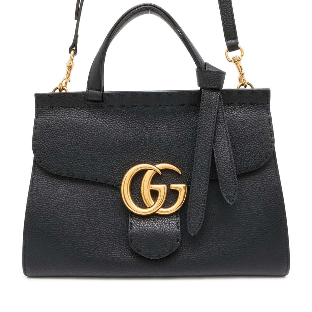 GUCCI GG Marmont 2WAYHandbag Black 421890 Leather