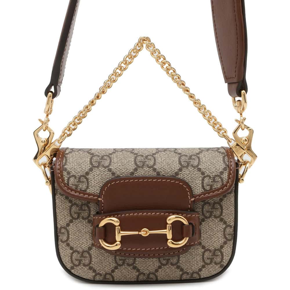 Gucci Horsebit 1955 Leathertrimmed Printed Coatedcanvas Shoulder Bag 