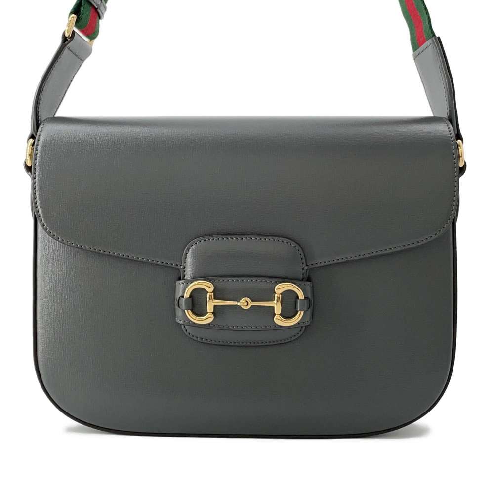 Gucci Horsebit 1955 Leathertrimmed PrintedShoulder Bag Women black Crossbody Bags