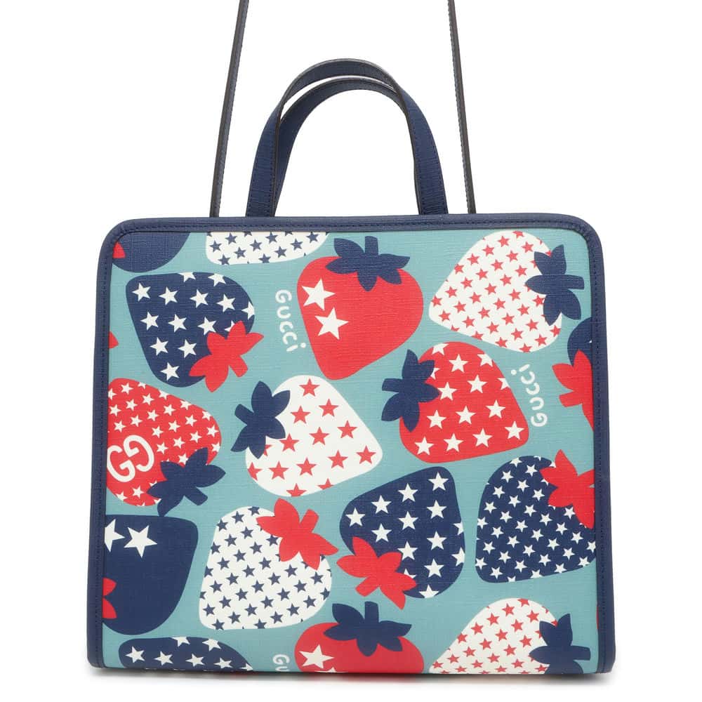 GUCCI Children's Yuko Higuchi 2way Tote Bag NavyMulticolor 630542 PVC Leather