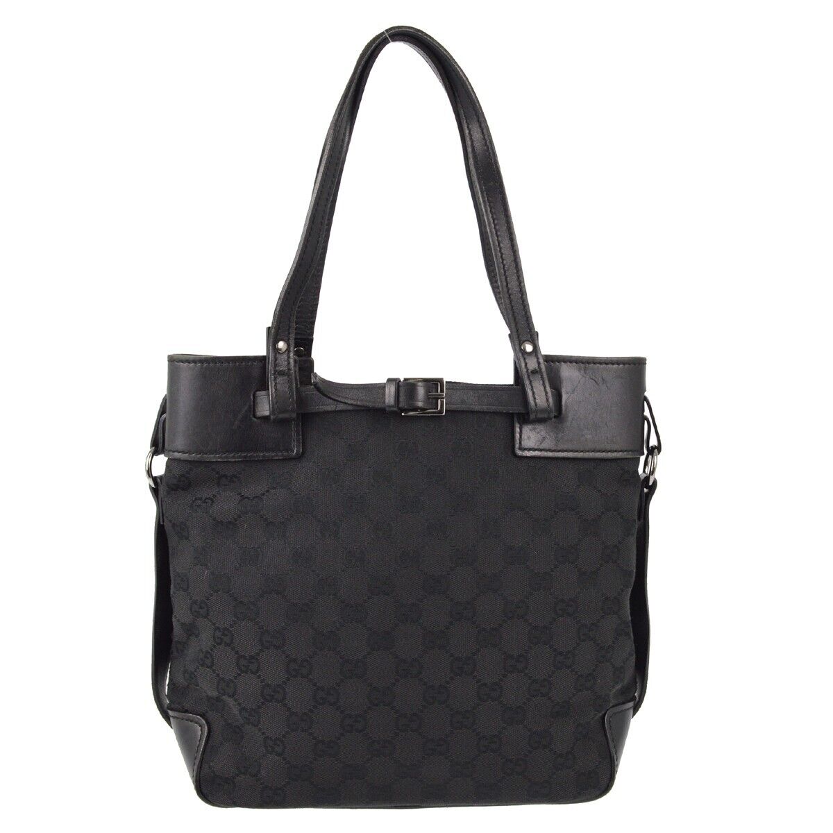 Gucci Black Gg Tote Handbag