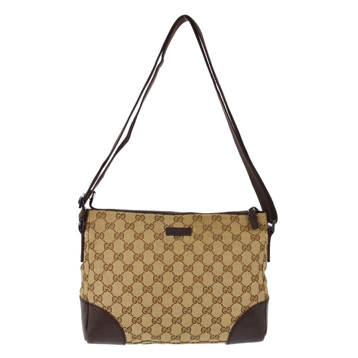Gucci Beige Brown Gg Crossbody Bag