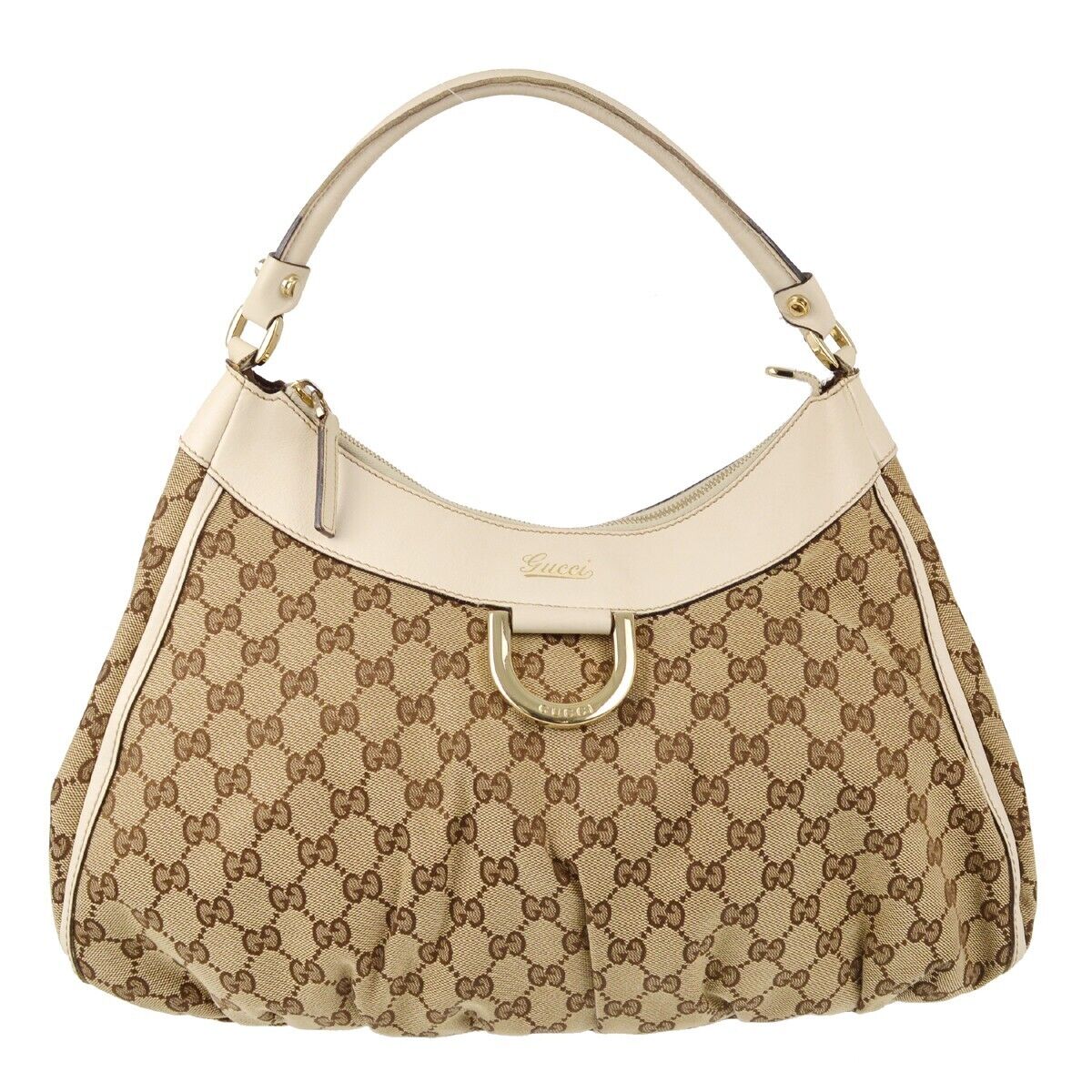 Gucci Beige White Gg Shoulder Bag