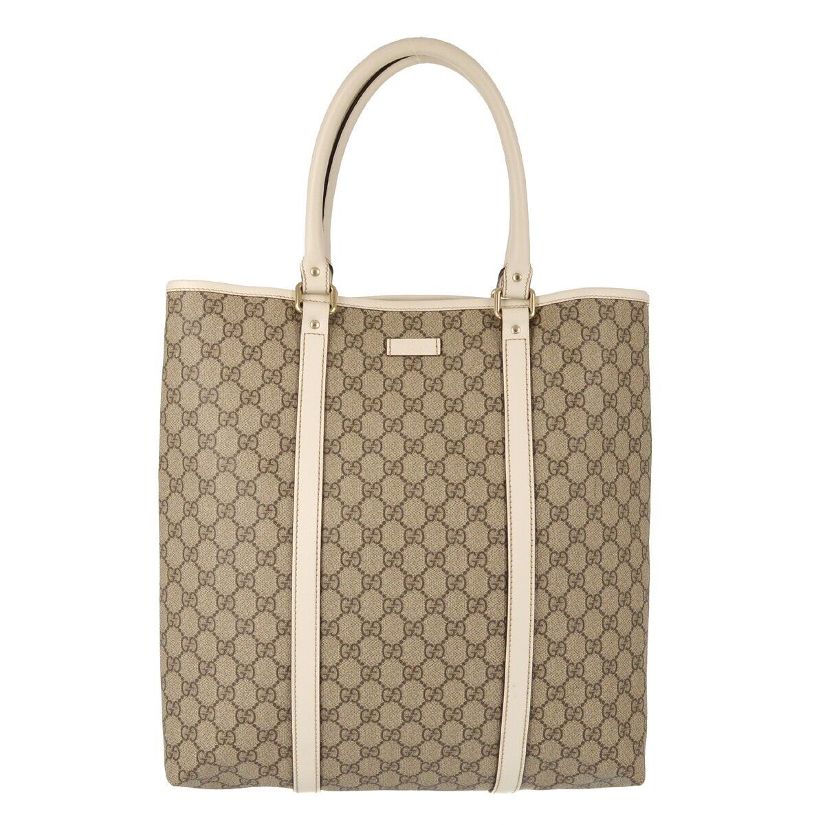 Gucci Gray White Gg Tote Handbag