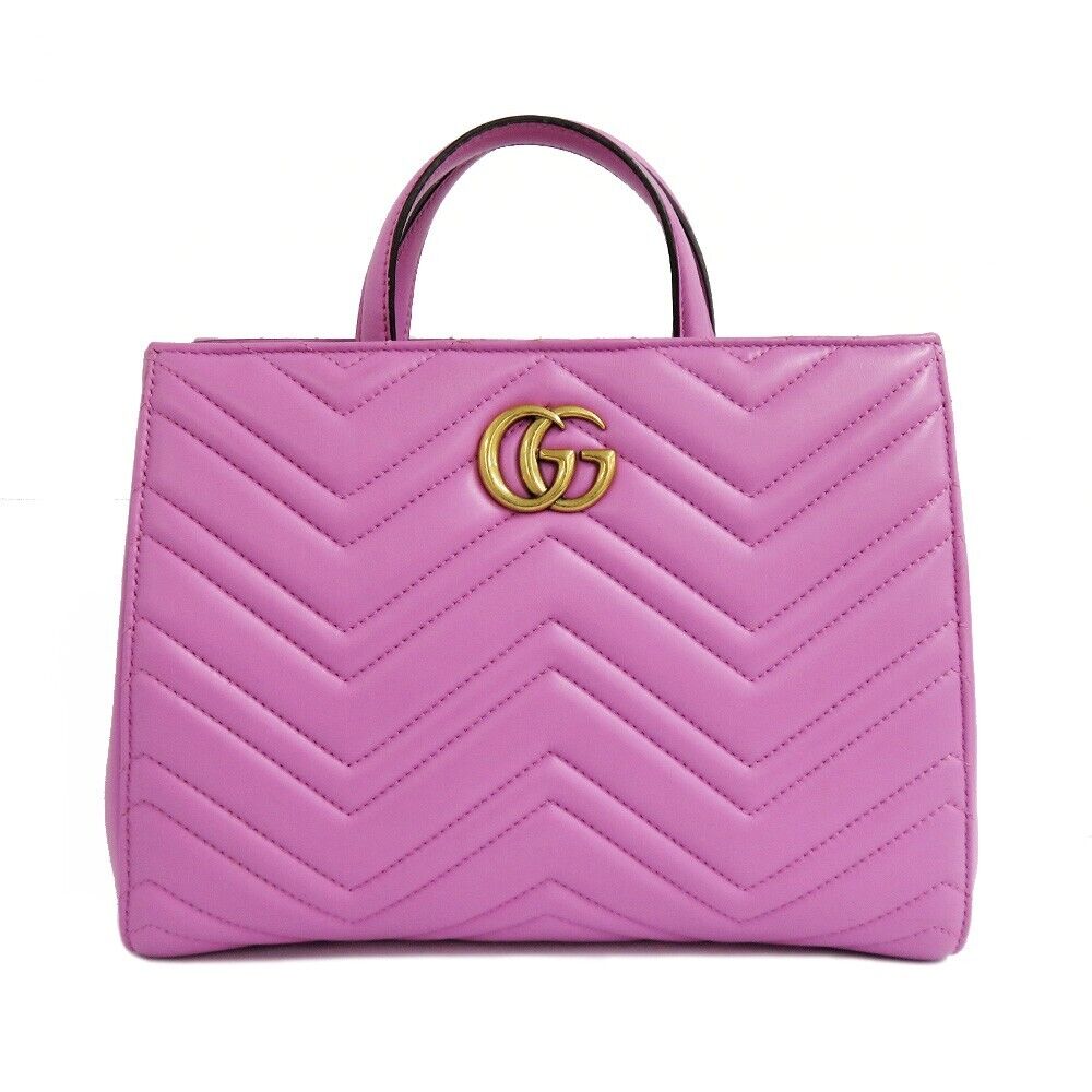 Gucci Gg Marmont Matelasse Leather Top Women TopHandle Bags