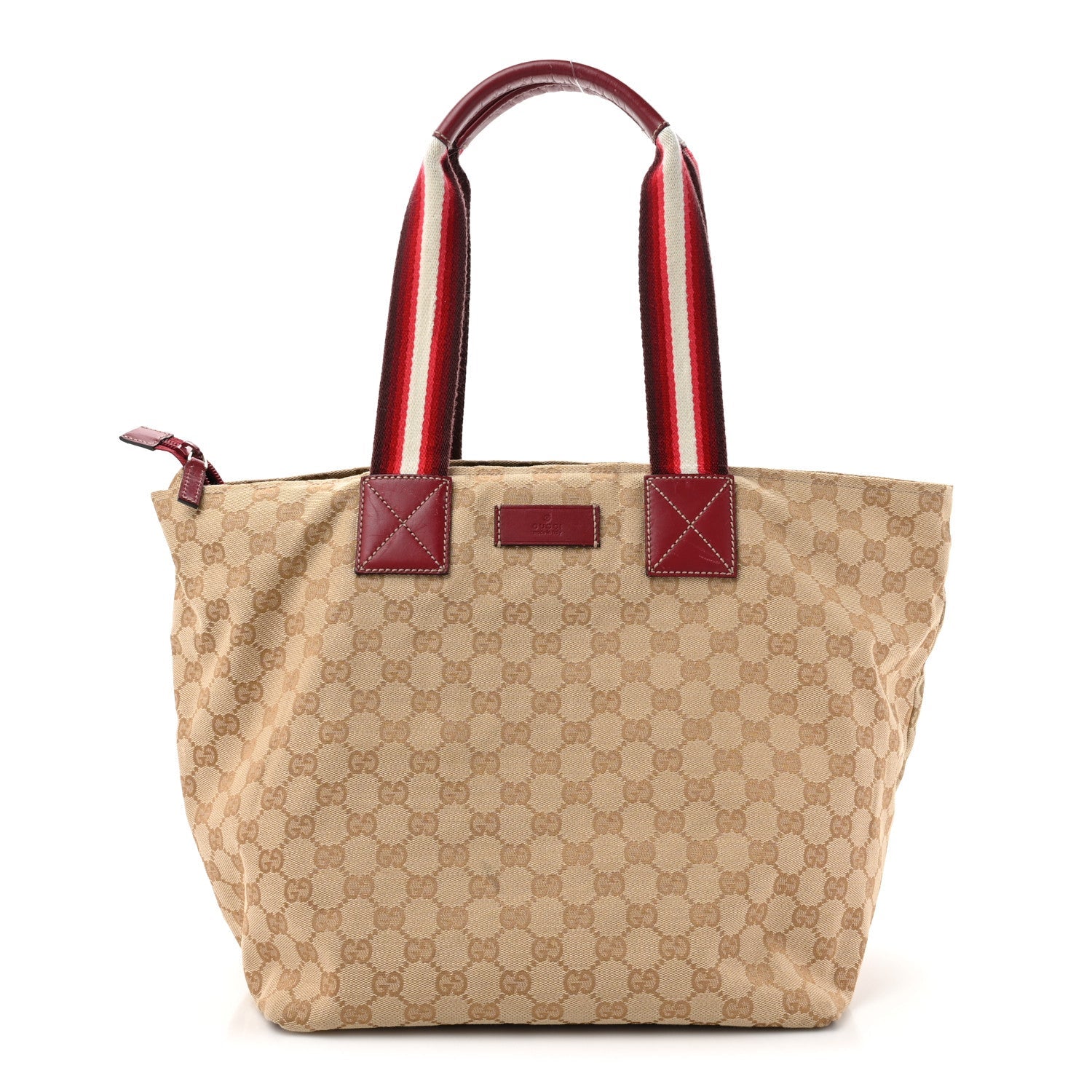Gucci Gg Large Web Handle Bucket Tote