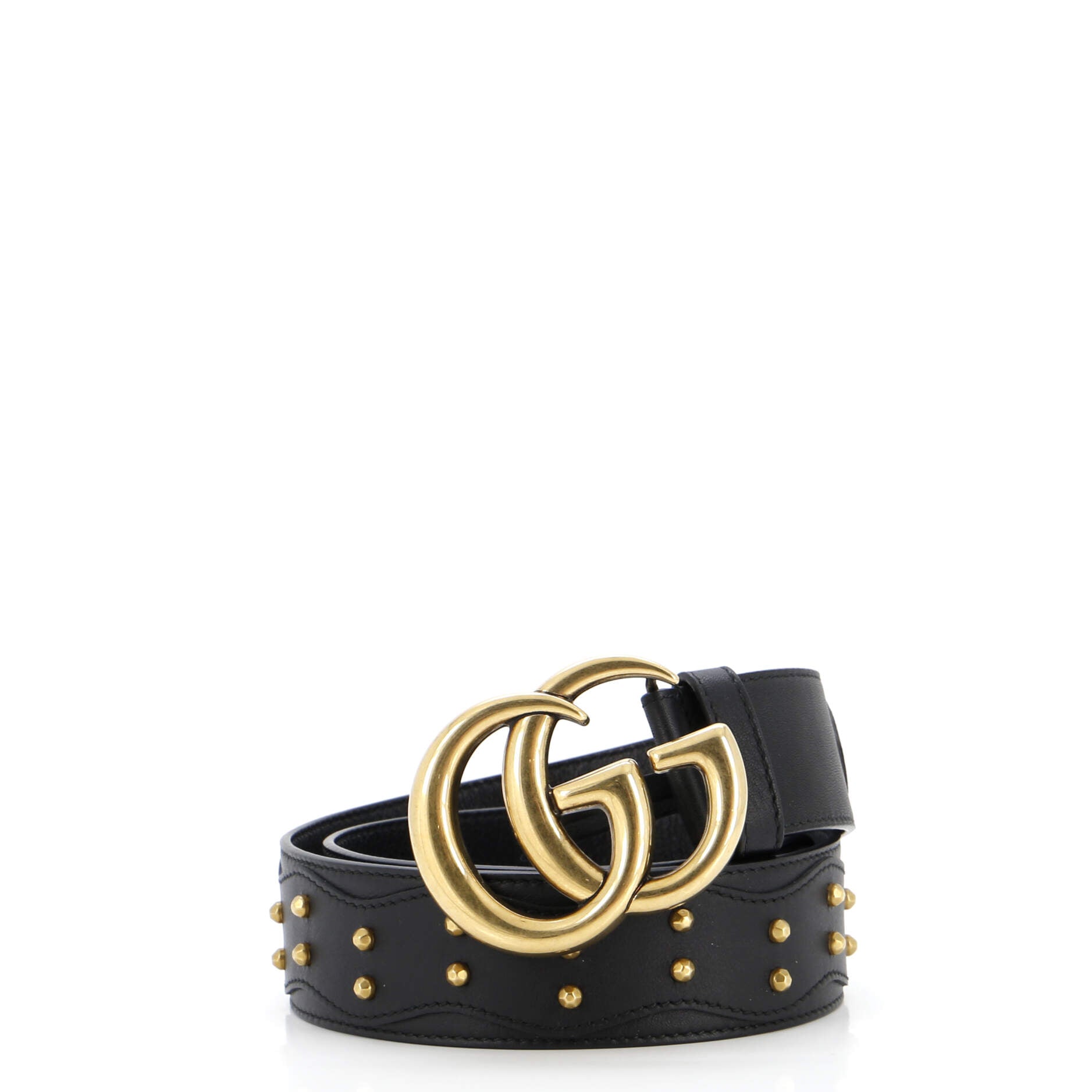 Gucci Gg Marmont Belt Studded Leather
