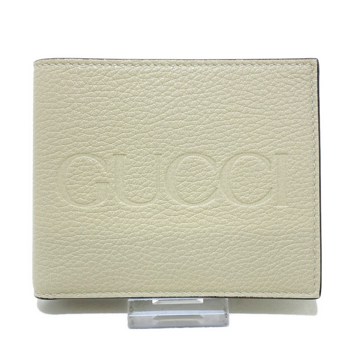 Gucci Logo Cream Leather Bifold