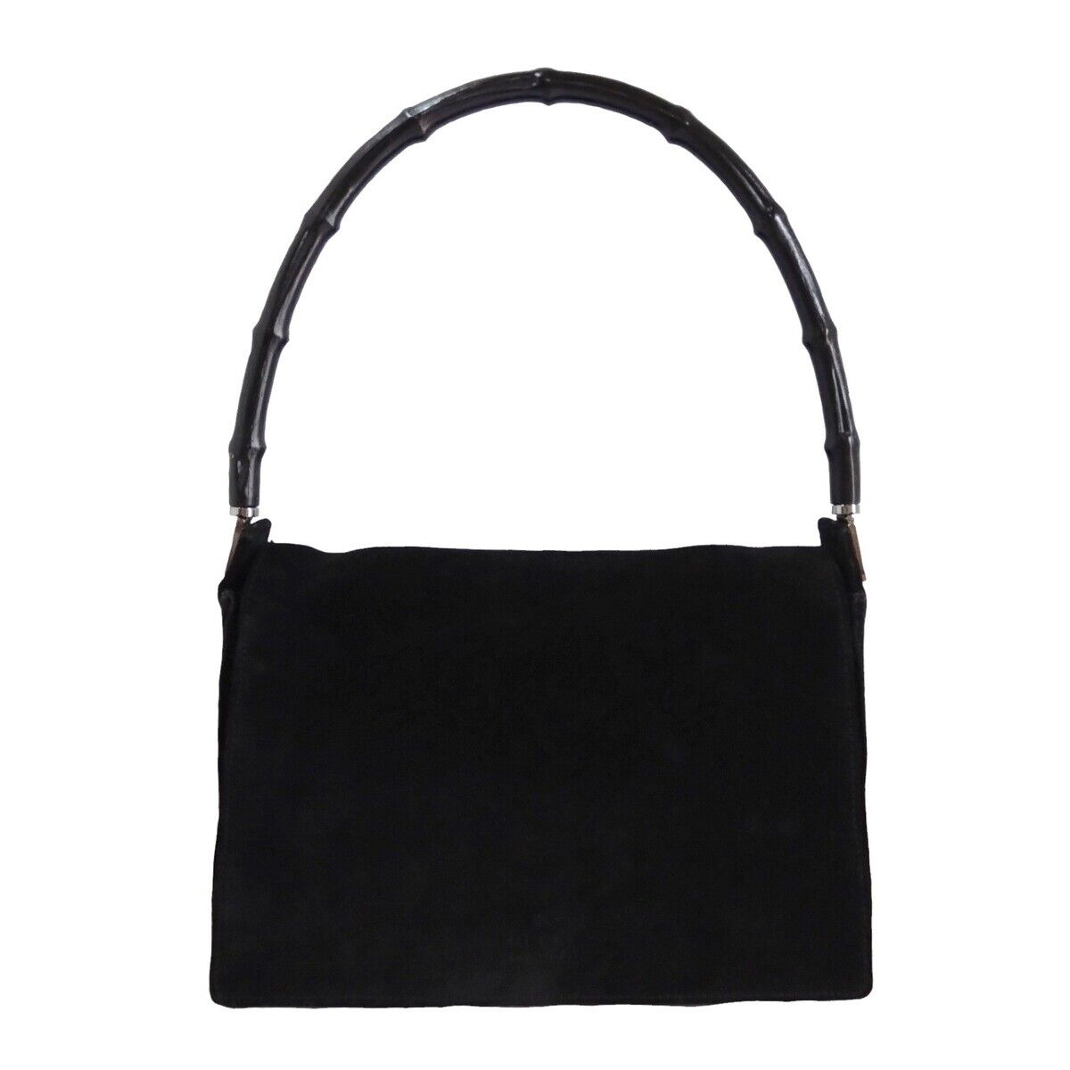Gucci Bamboo Black Suede Handbag