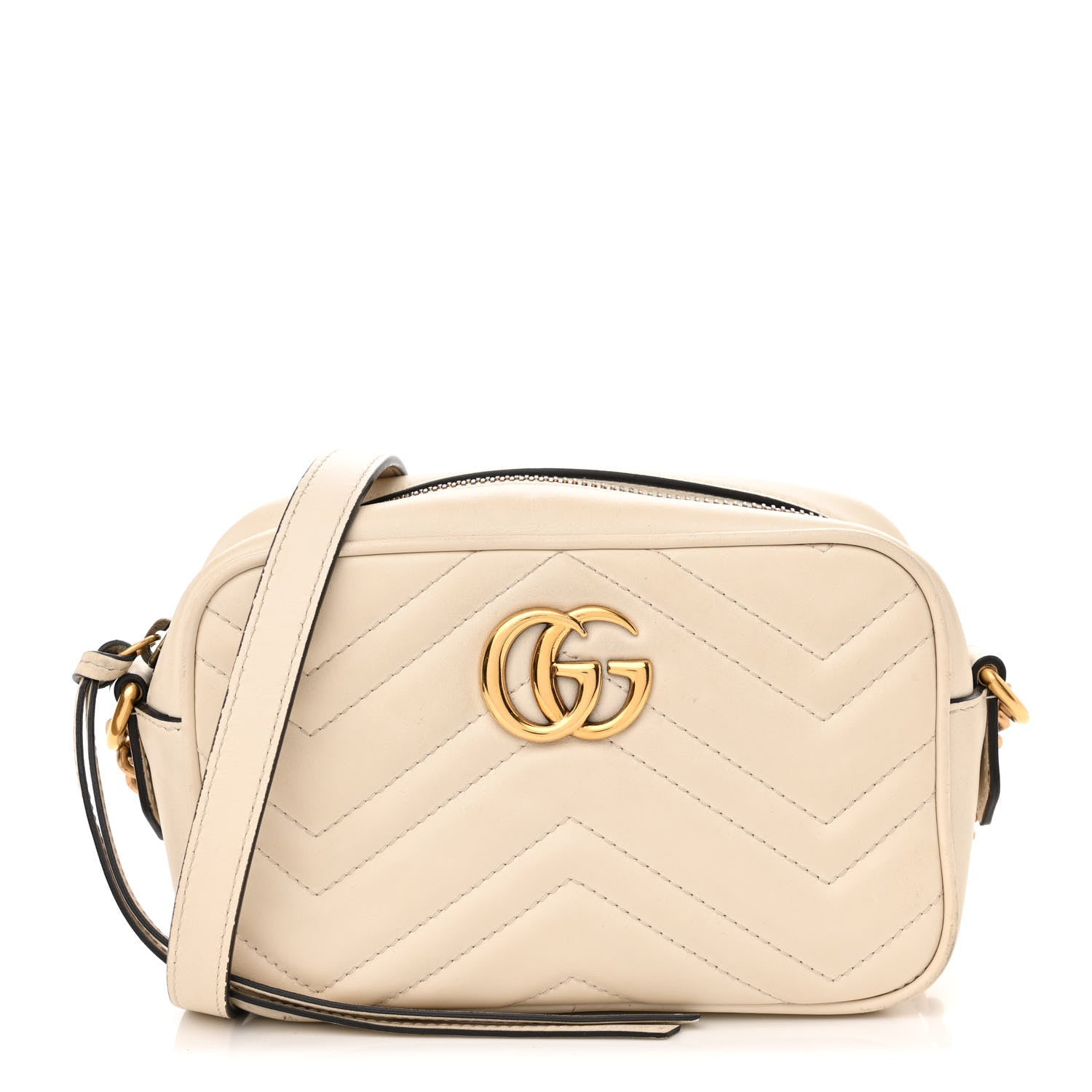 Gucci Calfskin Matelasse Mini Gg Marmont Women beigeTopHandle Bags