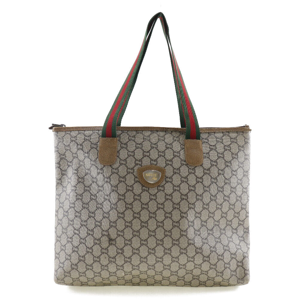 Gucci Tote Bag Sherry BeigeRedGreen Gg