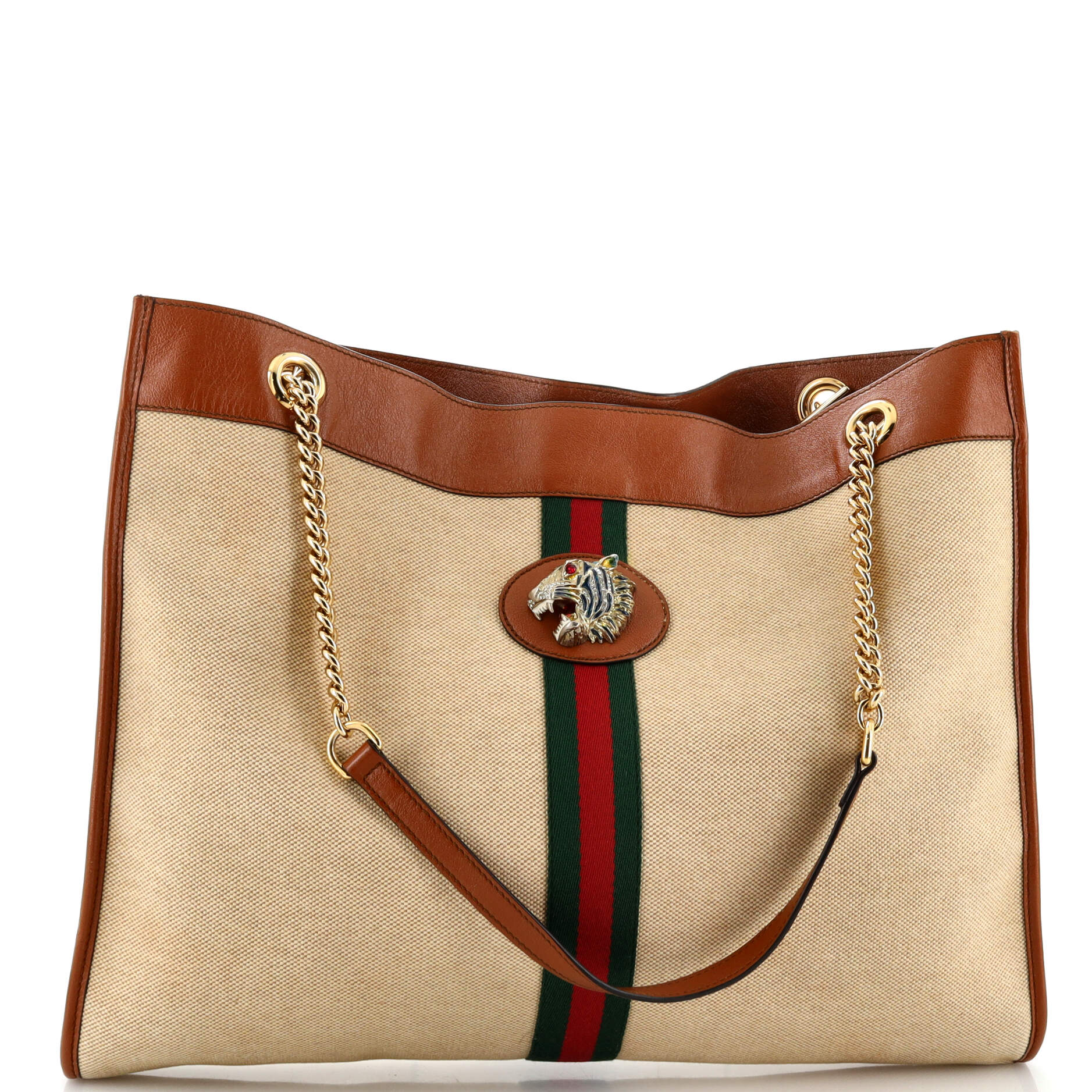 Gucci Rajah Chain Tote Canvas Large