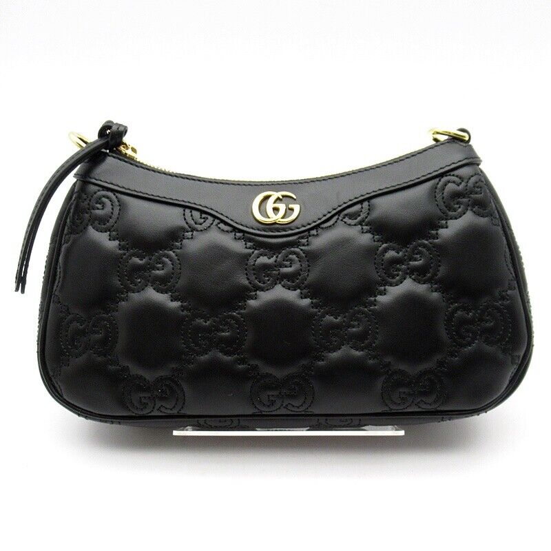 Gucci Gg Matelasse Leather Handbag Um8Hg Women blackTopHandle Bags
