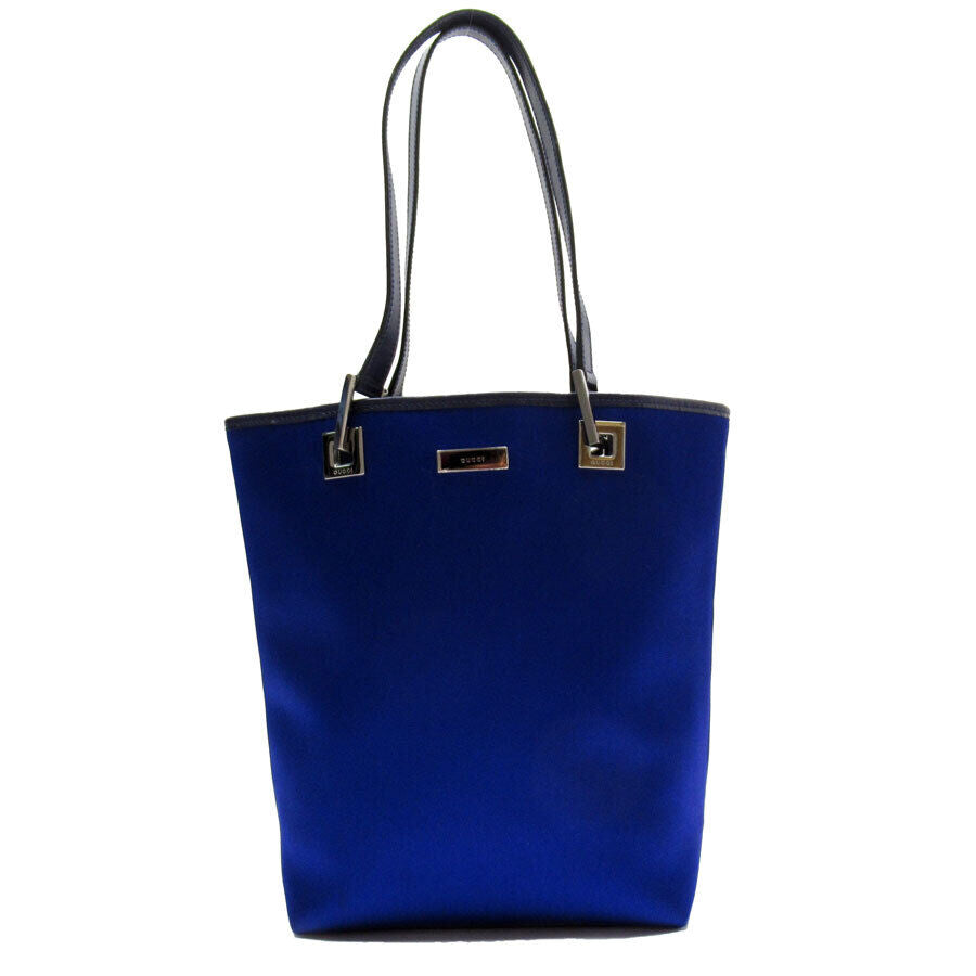 Gucci Handbag Blue SatinLeather