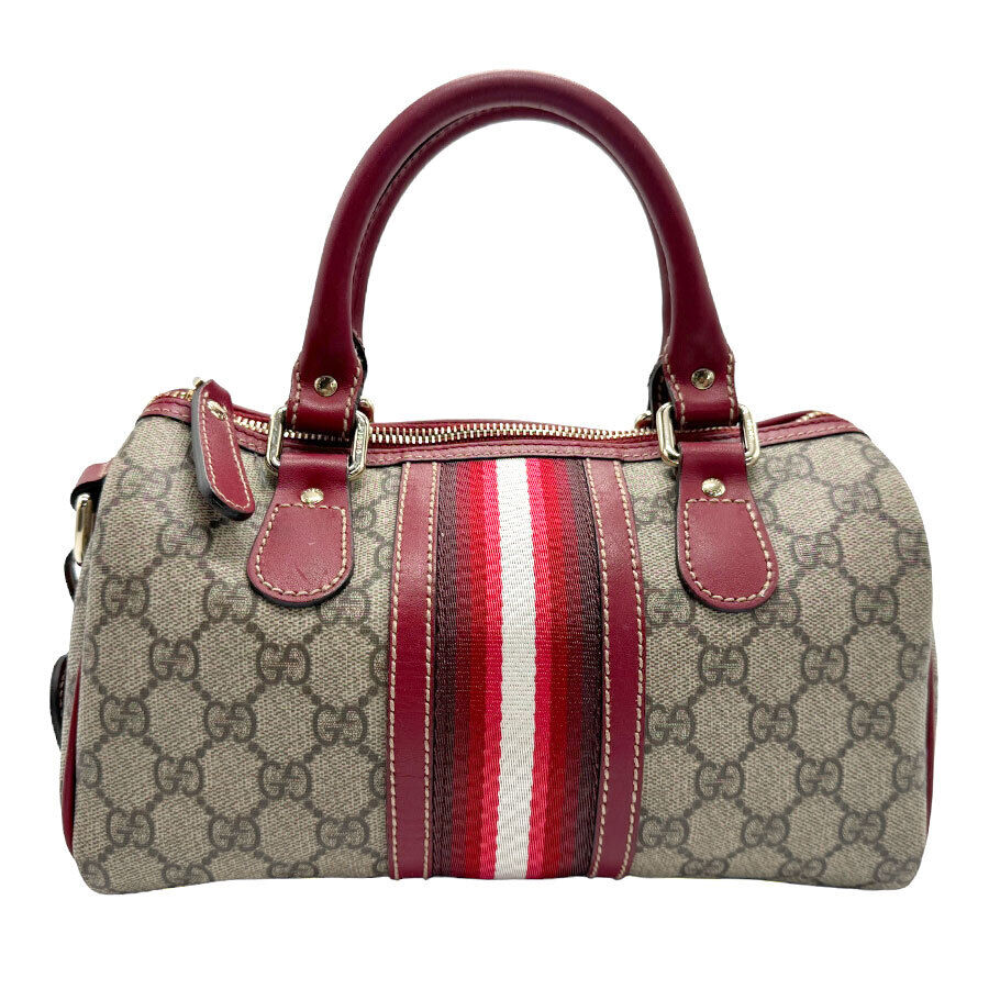 Gucci Handbag Red X Brown Pvc