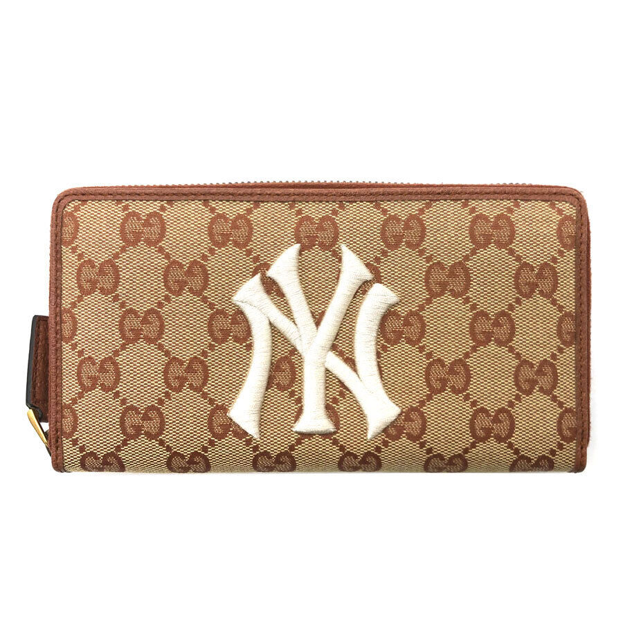 Gucci Gg Canvas Ny Zip Around Long