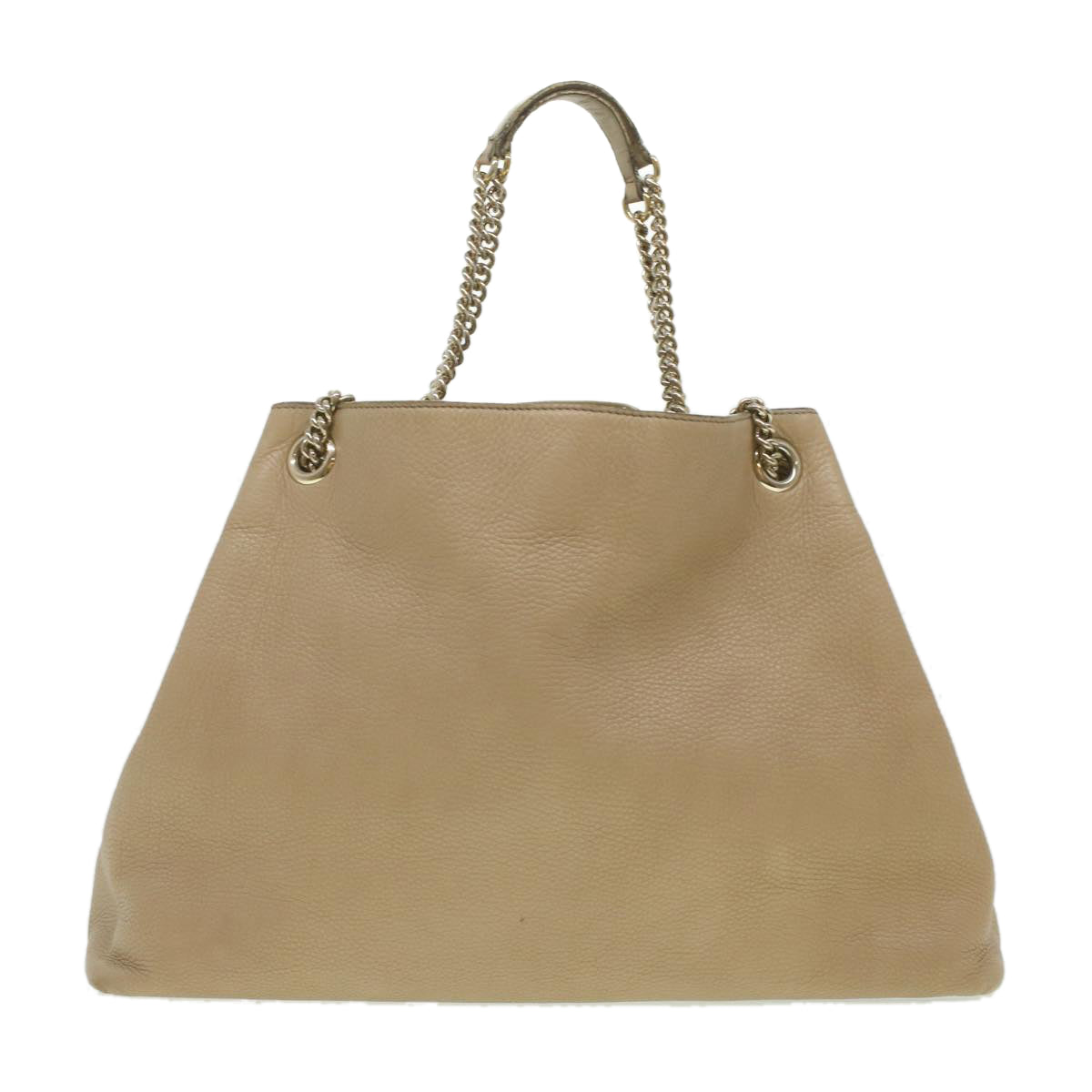 GUCCI Chain Soho Shoulder Bag Leather Beige 310306 am3948