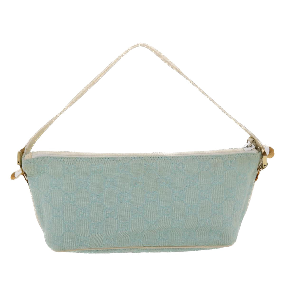 GUCCI GG Canvas Accessory Pouch Light Blue White 49080