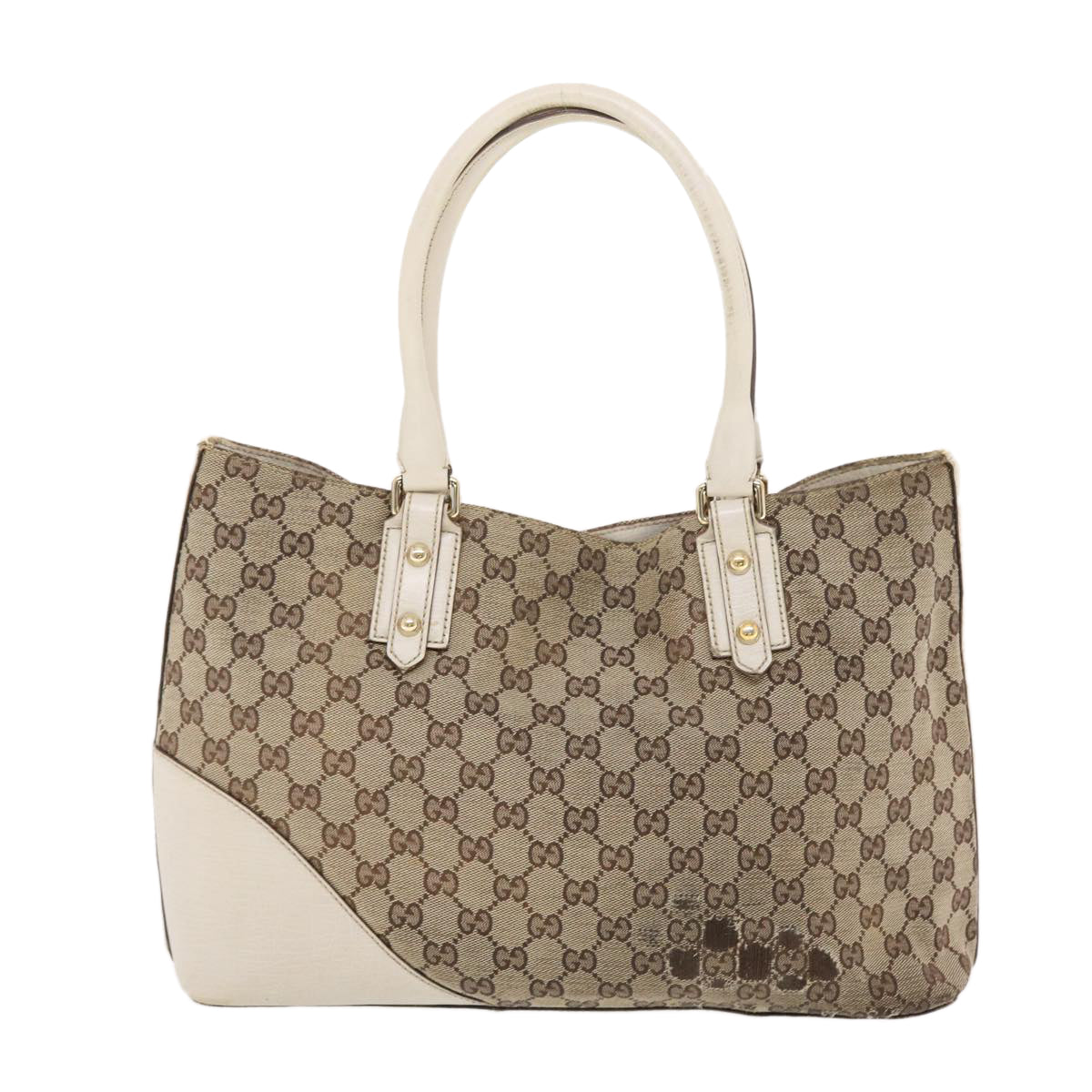 GUCCI GG Canvas Sherry Line Shoulder Bag Beige White 137385 49887