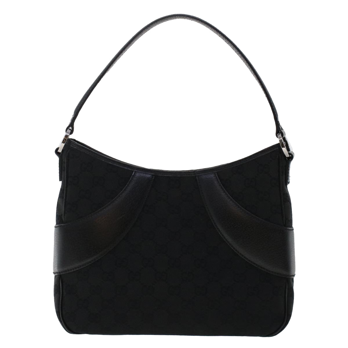 GUCCI GG Canvas Shoulder Bag Black 118012 ki3238