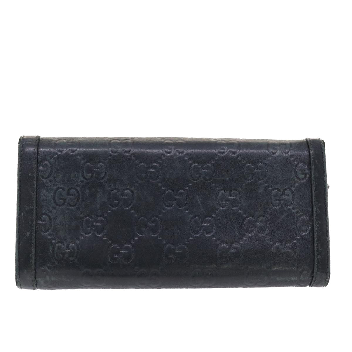 GUCCI GG Canvas ssima Long Wallet Black 49845