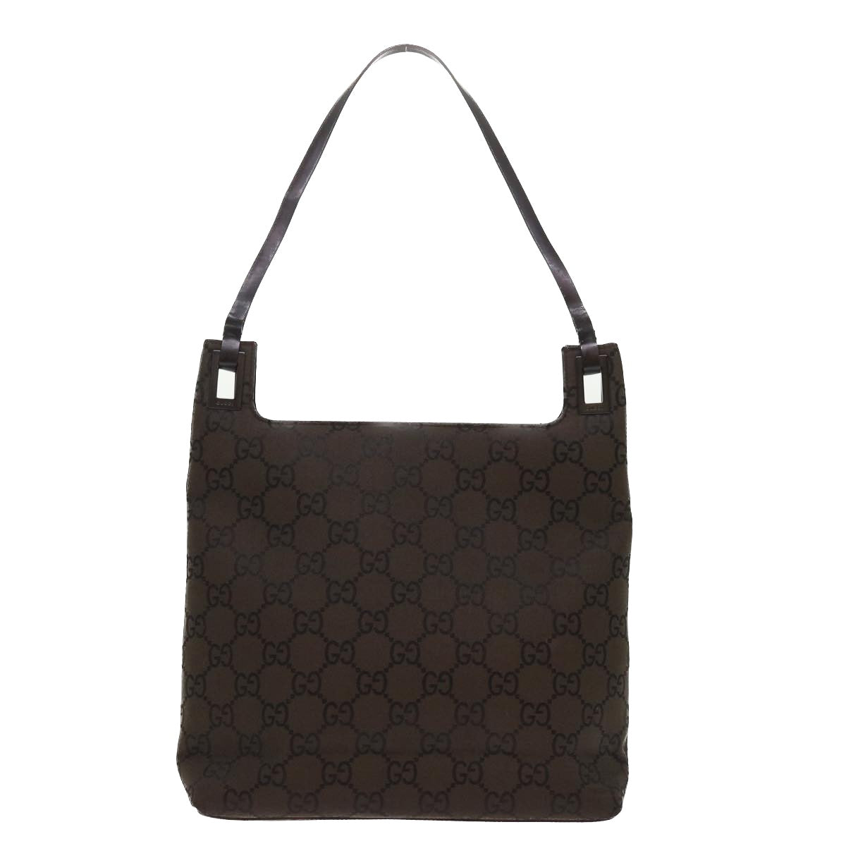 GUCCI GG Canvas Shoulder Bag Nylon Brown 0013102 46114