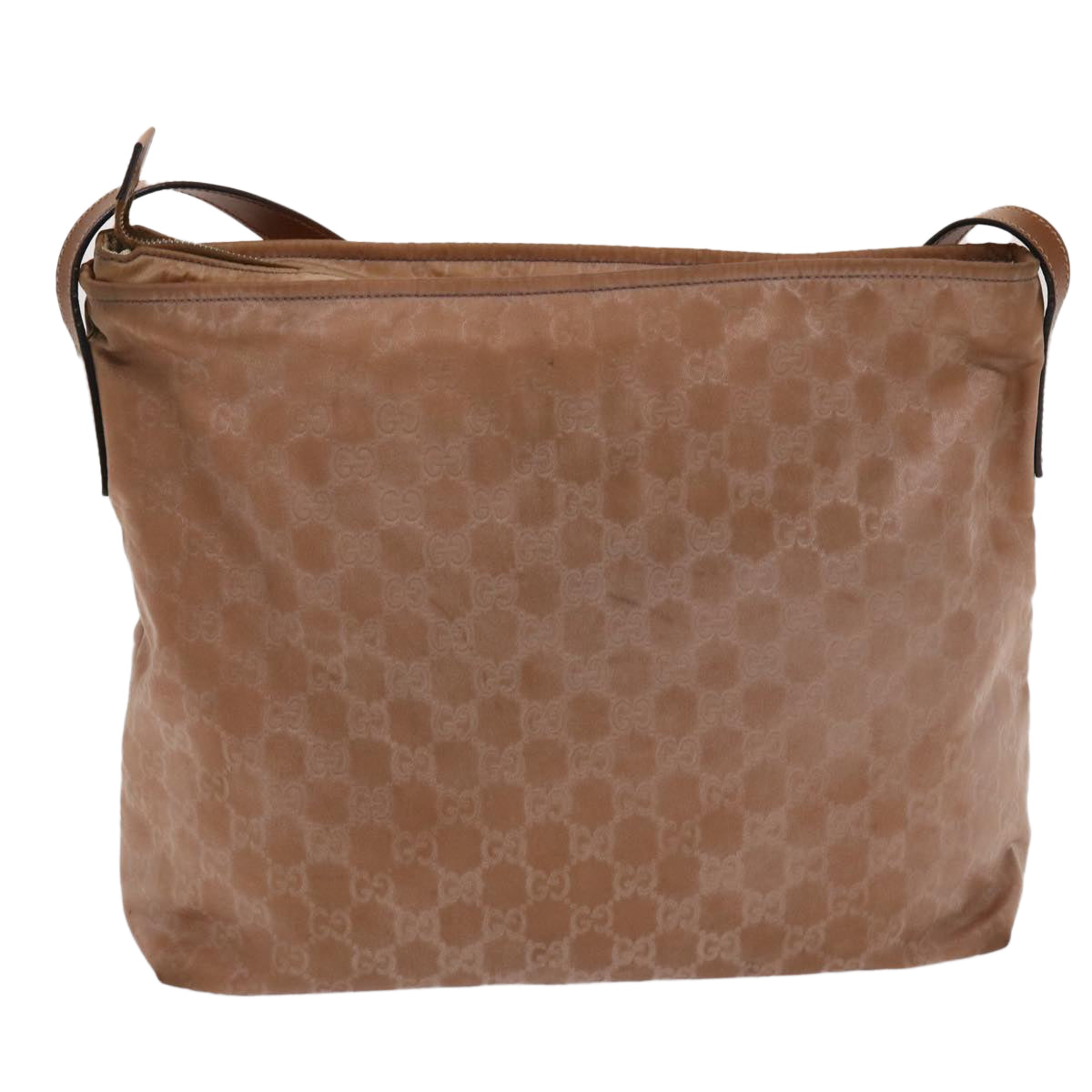 GUCCI GG Canvas Shoulder Bag Nylon Pink Brown 49073