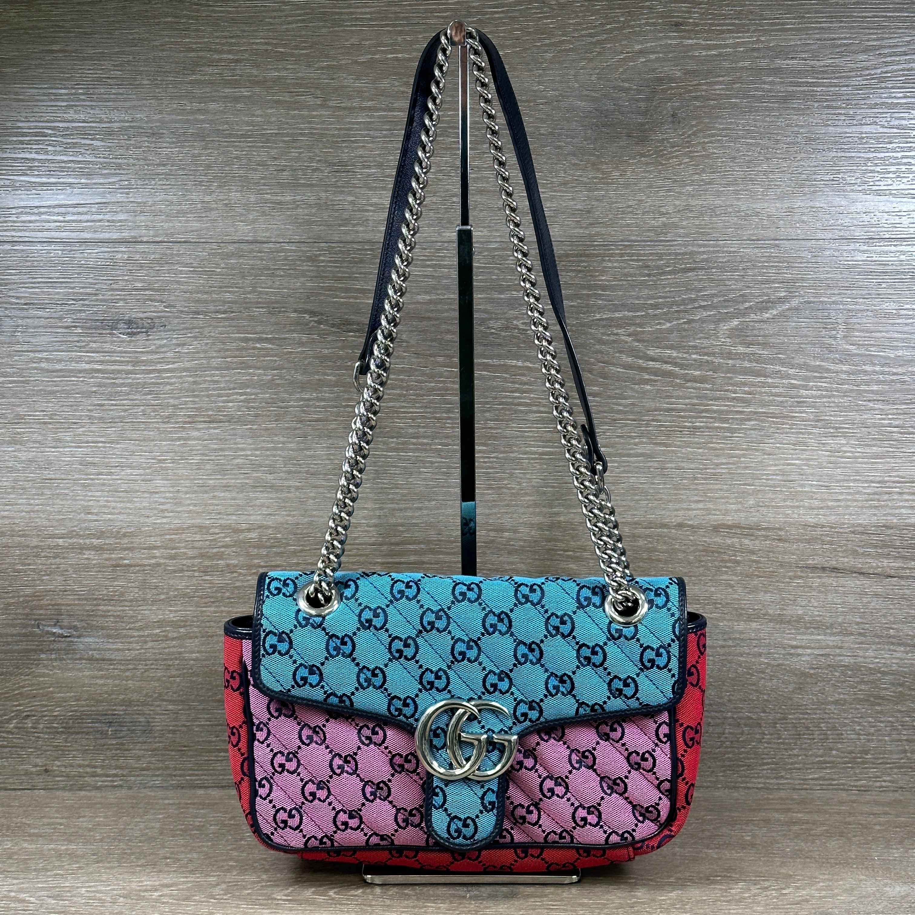 Gucci GG Canvas Small Marmont Shoulder Bag Multicolor