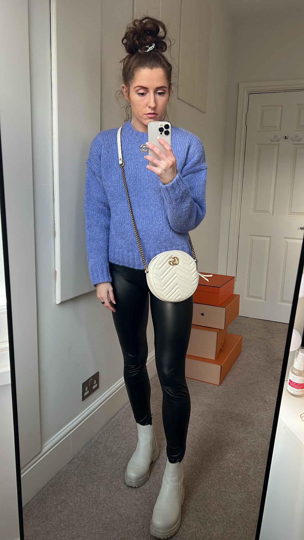 Gucci GG Round White Marmont Small Shoulder Bag RRP 1,160
