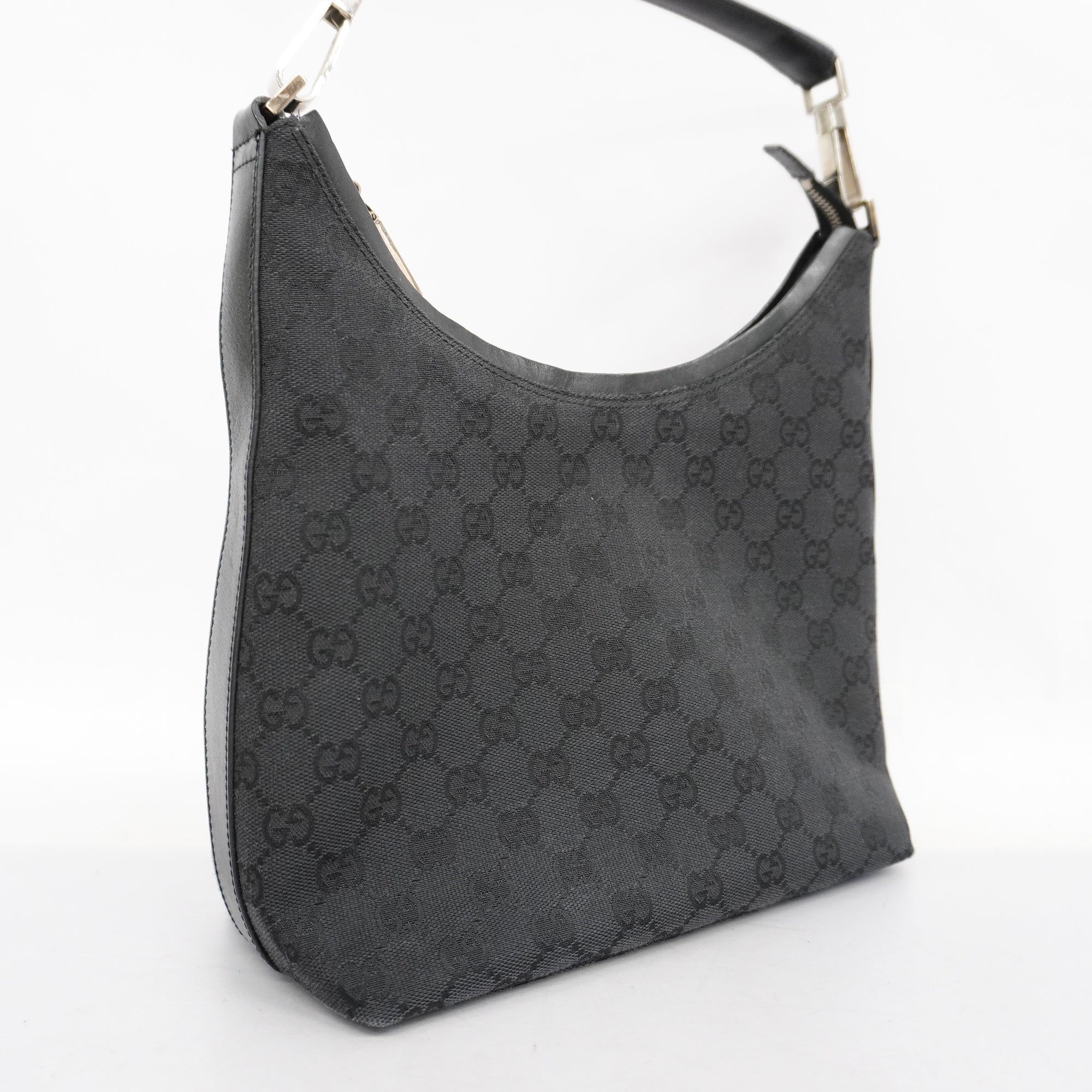 Gucci 000 0602 Women's GG Canvas Hand Bag Black
